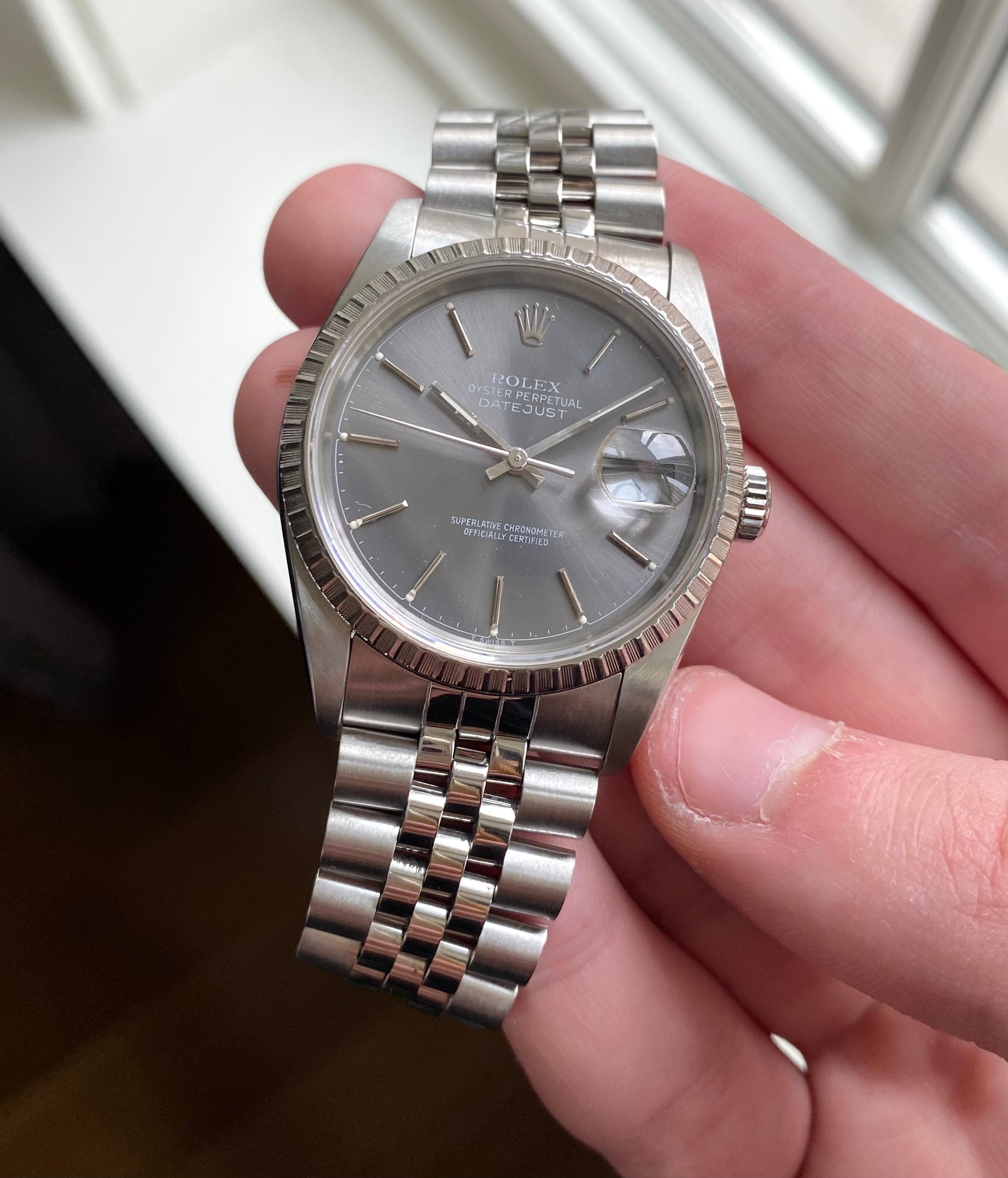 Rolex Datejust ref. 16220 — Grey Dial