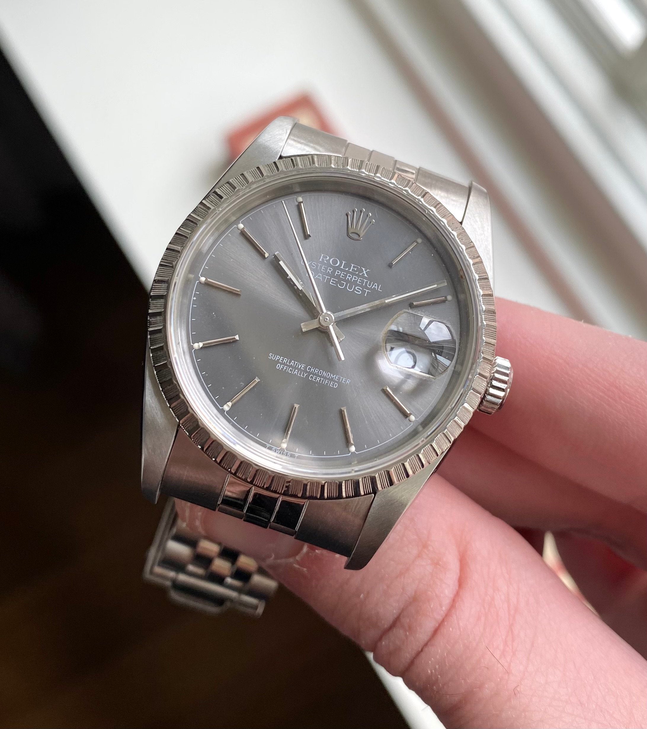 Rolex Datejust ref. 16220 — Grey Dial