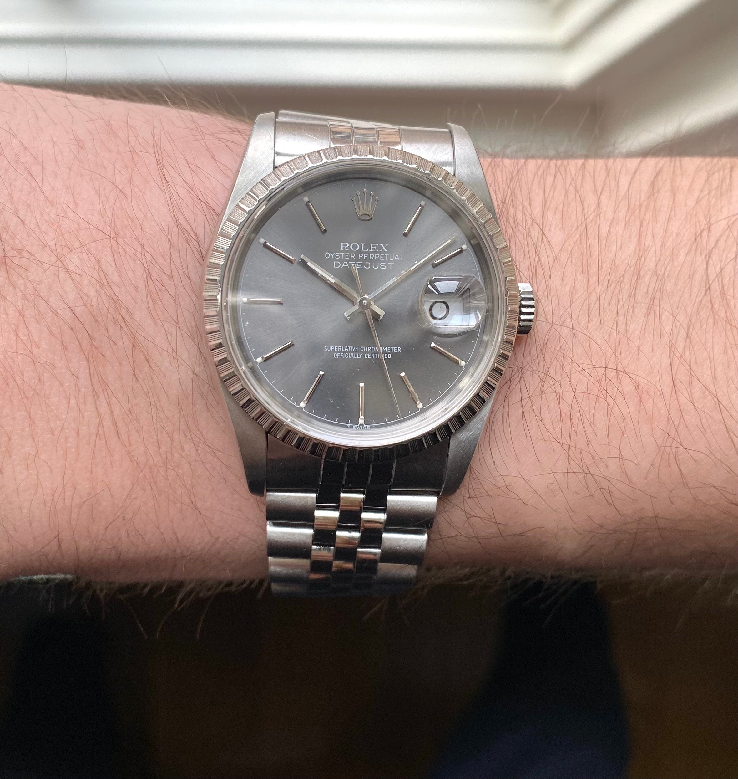 Rolex Datejust ref. 16220 — Grey Dial