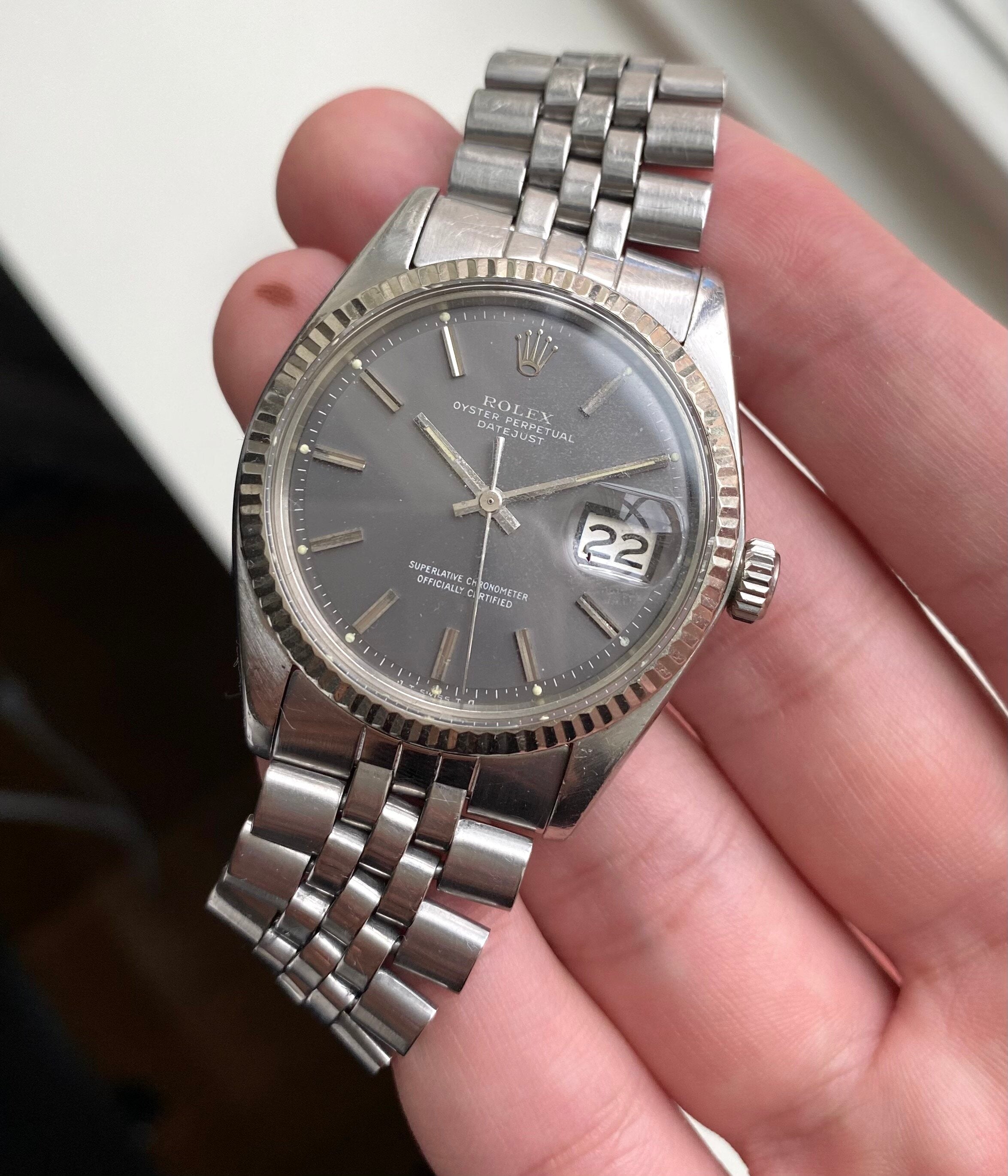 Rolex Datejust ref. 1601 — Grey Sunburst