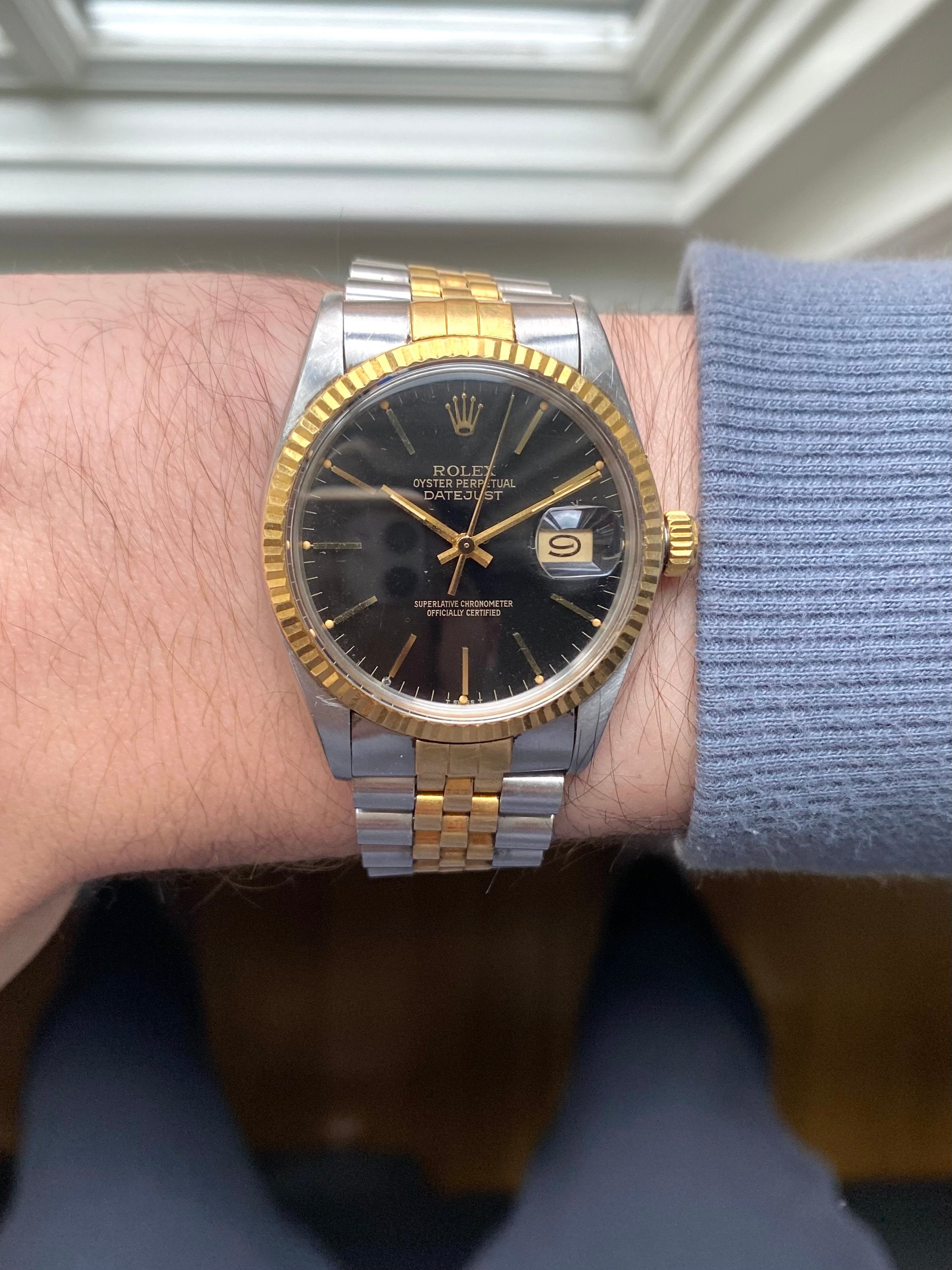 Rolex Datejust 16013 - Glossy Black (Serviced!)