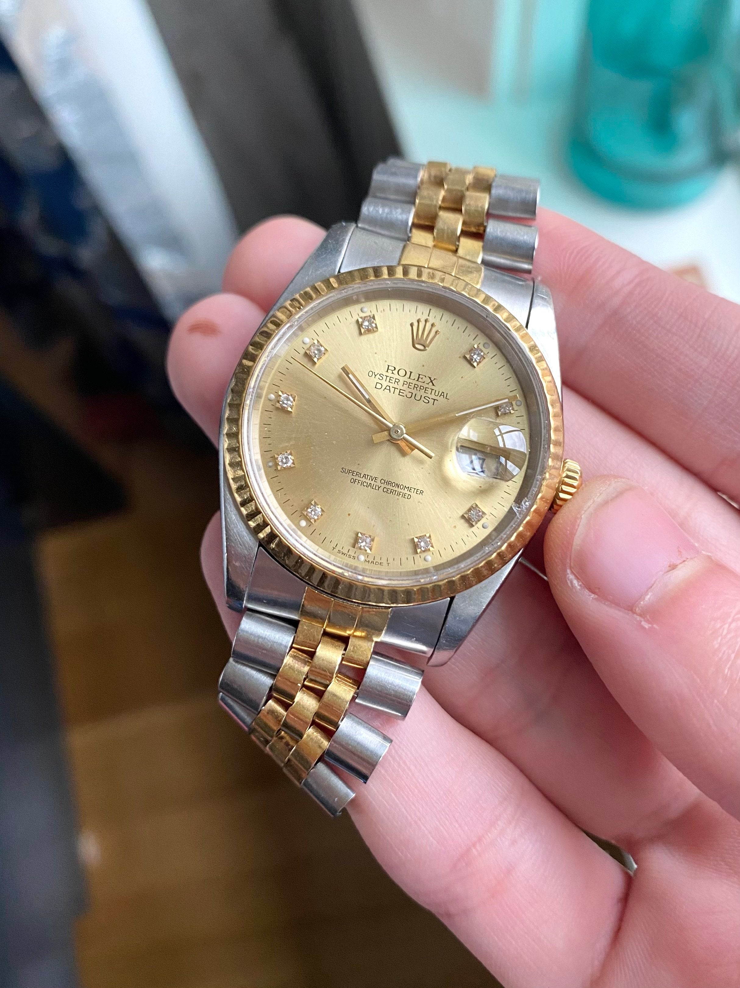 Rolex Datejust 16233G - Factory Diamond Dial