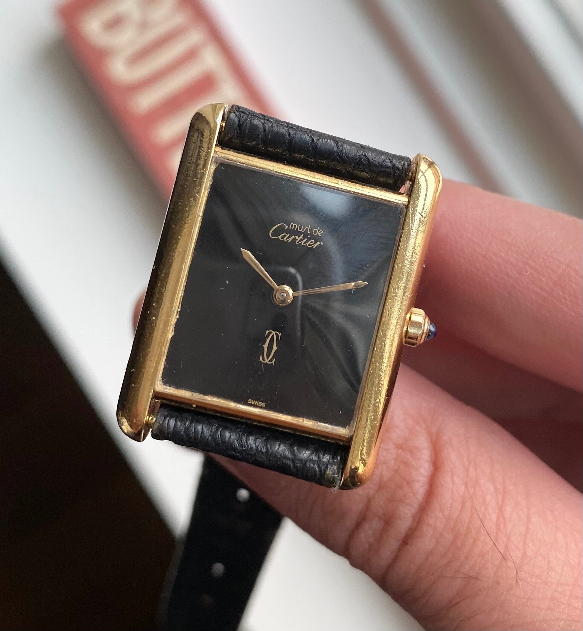 Cartier Tank — Black Laquer Dial