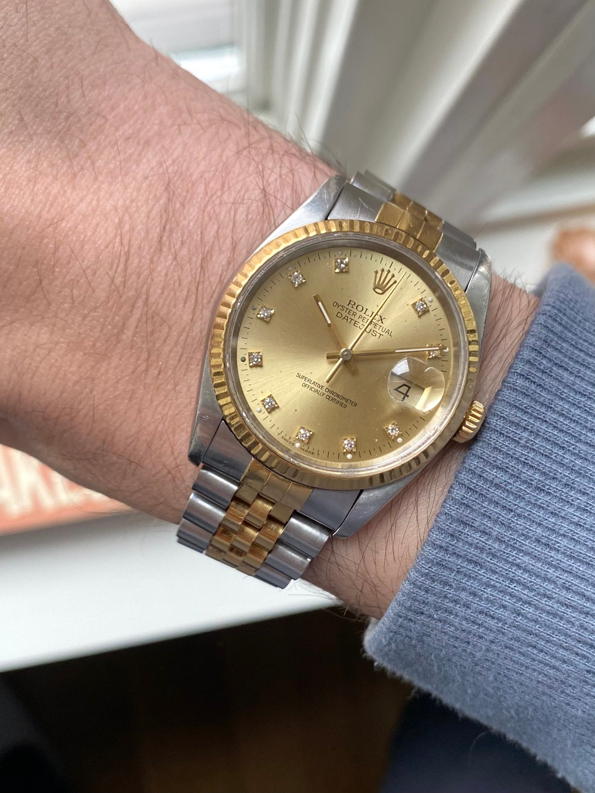 Rolex Datejust 16233G - Factory Diamond Dial