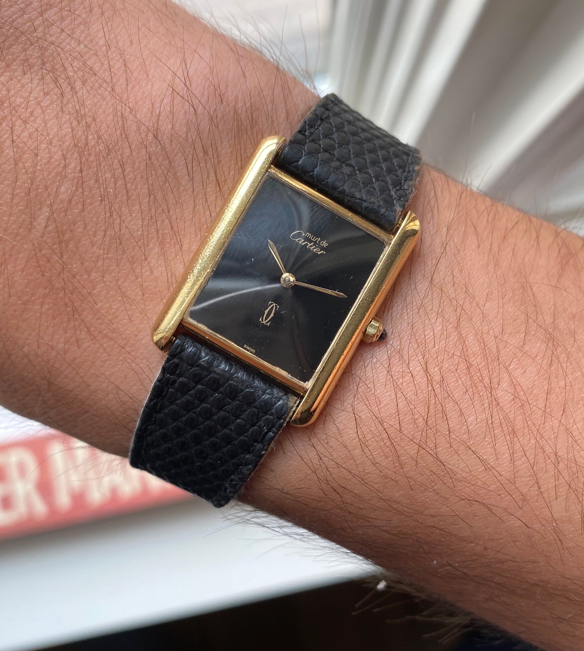 Cartier Tank — Black Laquer Dial