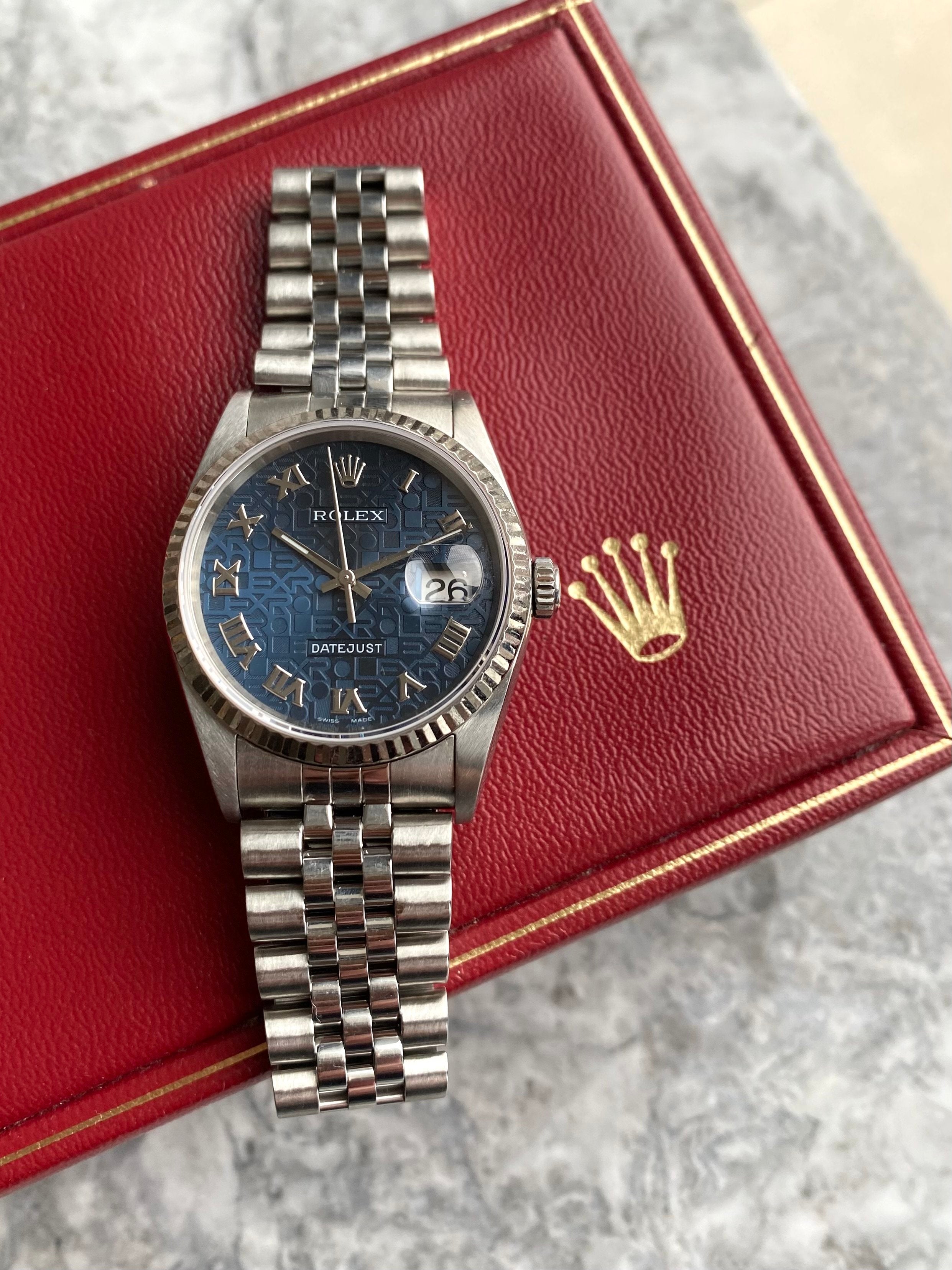 Rolex Datejust 16234 - Blue Anniversary Dial.