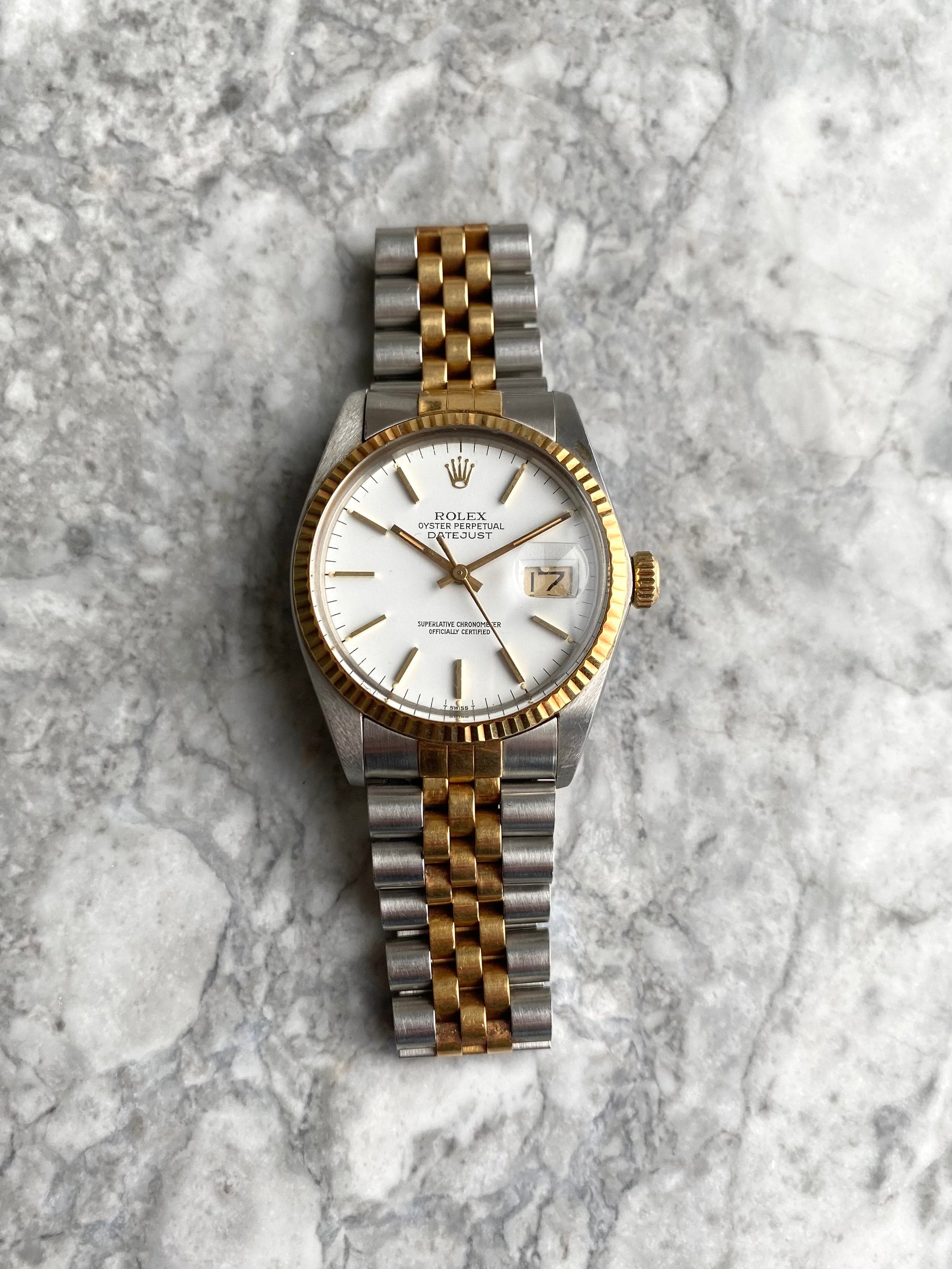 Rolex Datejust 16013 Matte White - Box and Papers.