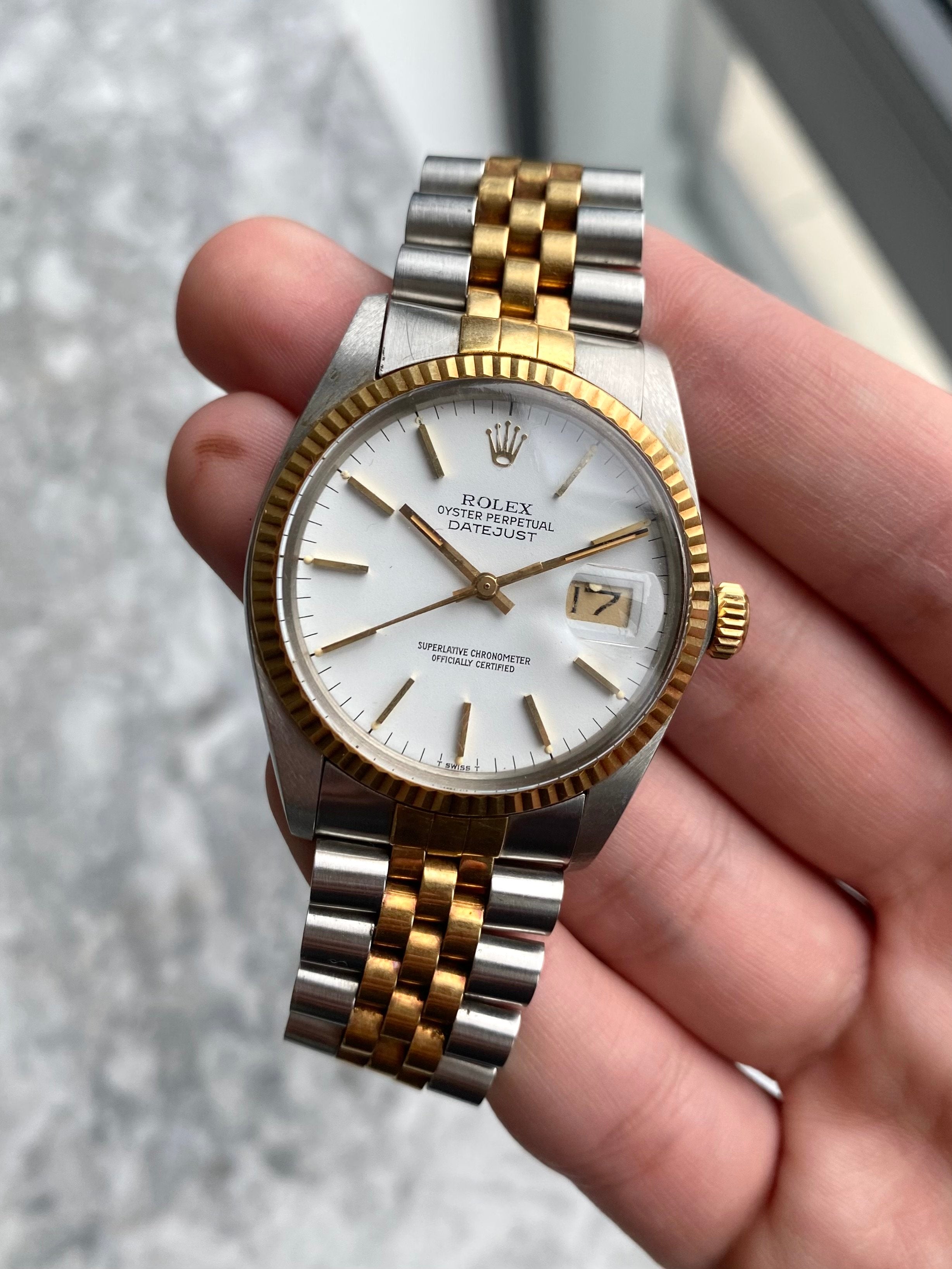 Rolex Datejust 16013 Matte White - Box and Papers.