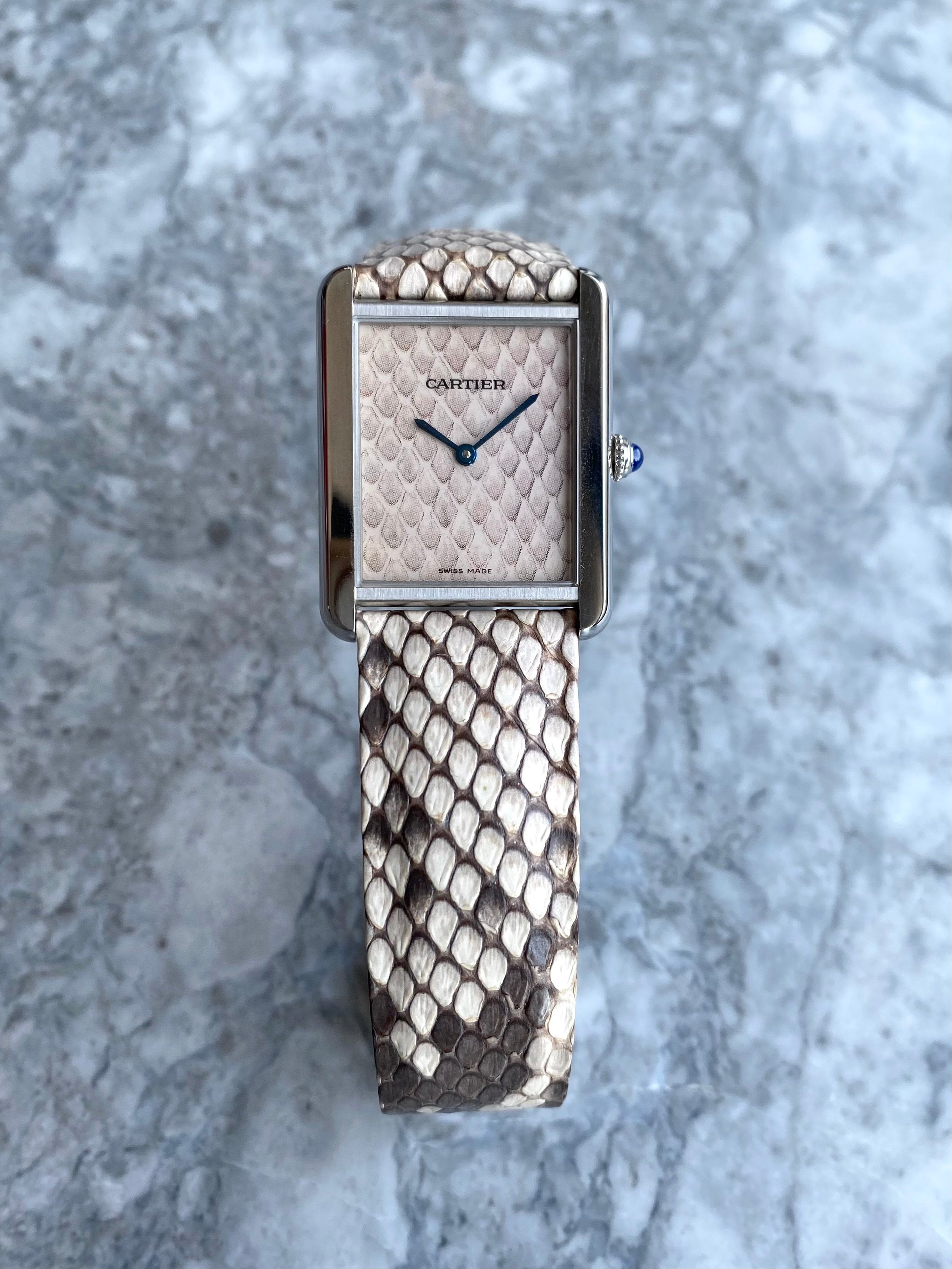 Cartier Tank Solo 3169 - Python Dial.