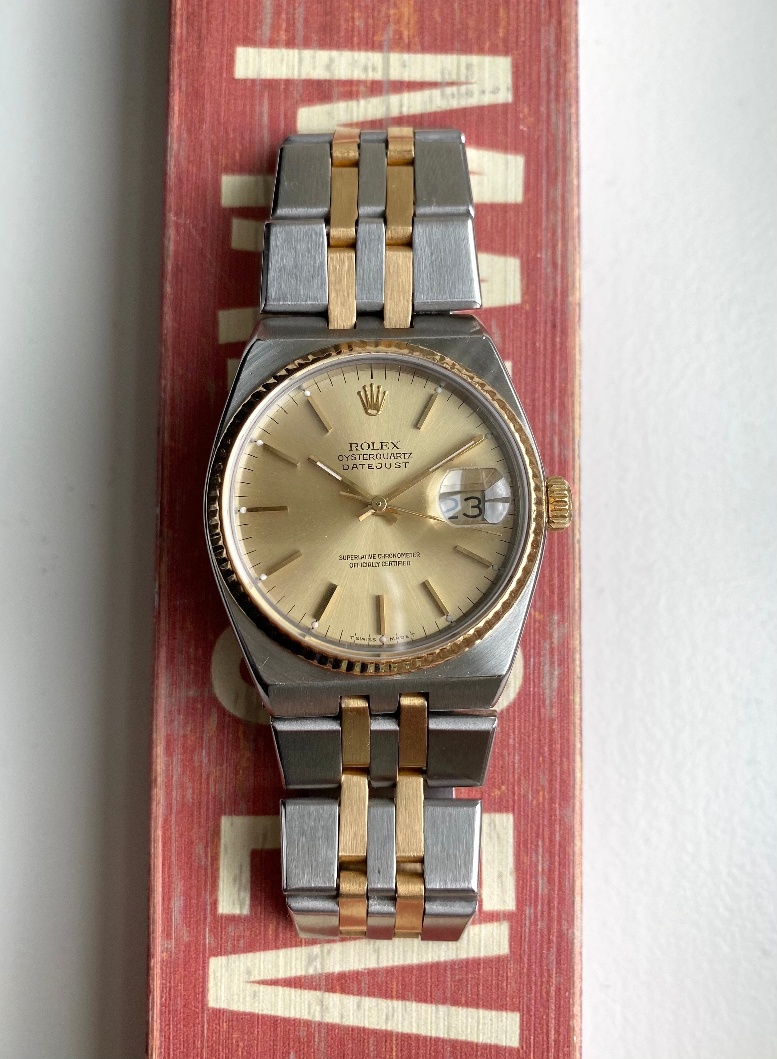 Rolex Datejust Oysterquartz ref. 17013 — Two-tone