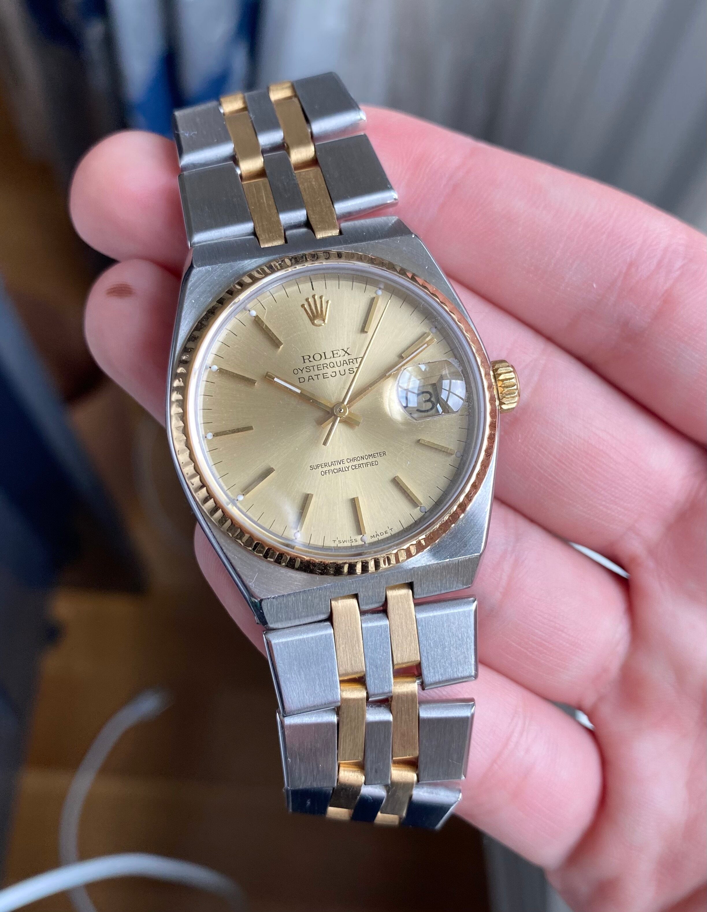 Rolex Datejust Oysterquartz ref. 17013 — Two-tone