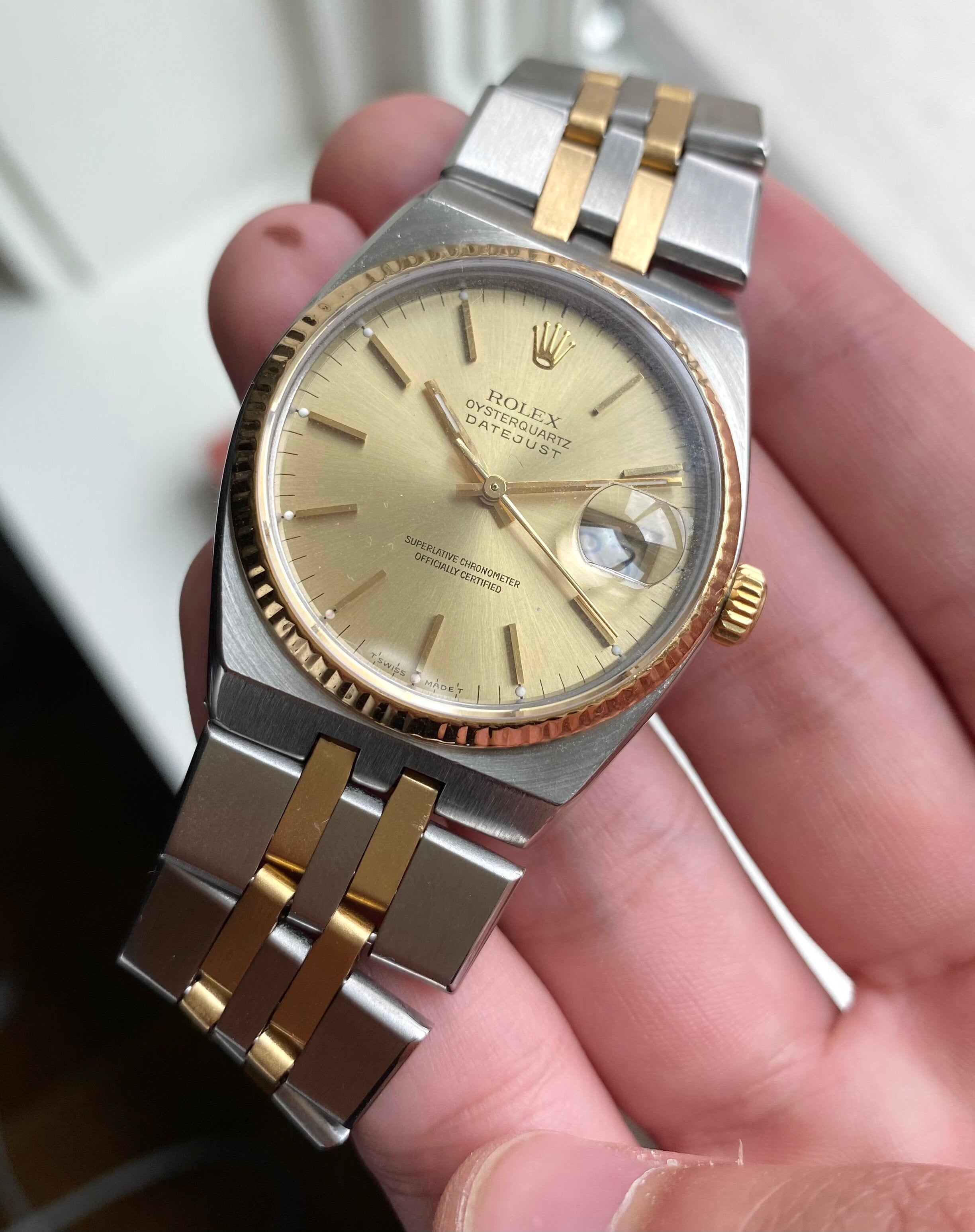 Rolex Datejust Oysterquartz ref. 17013 — Two-tone