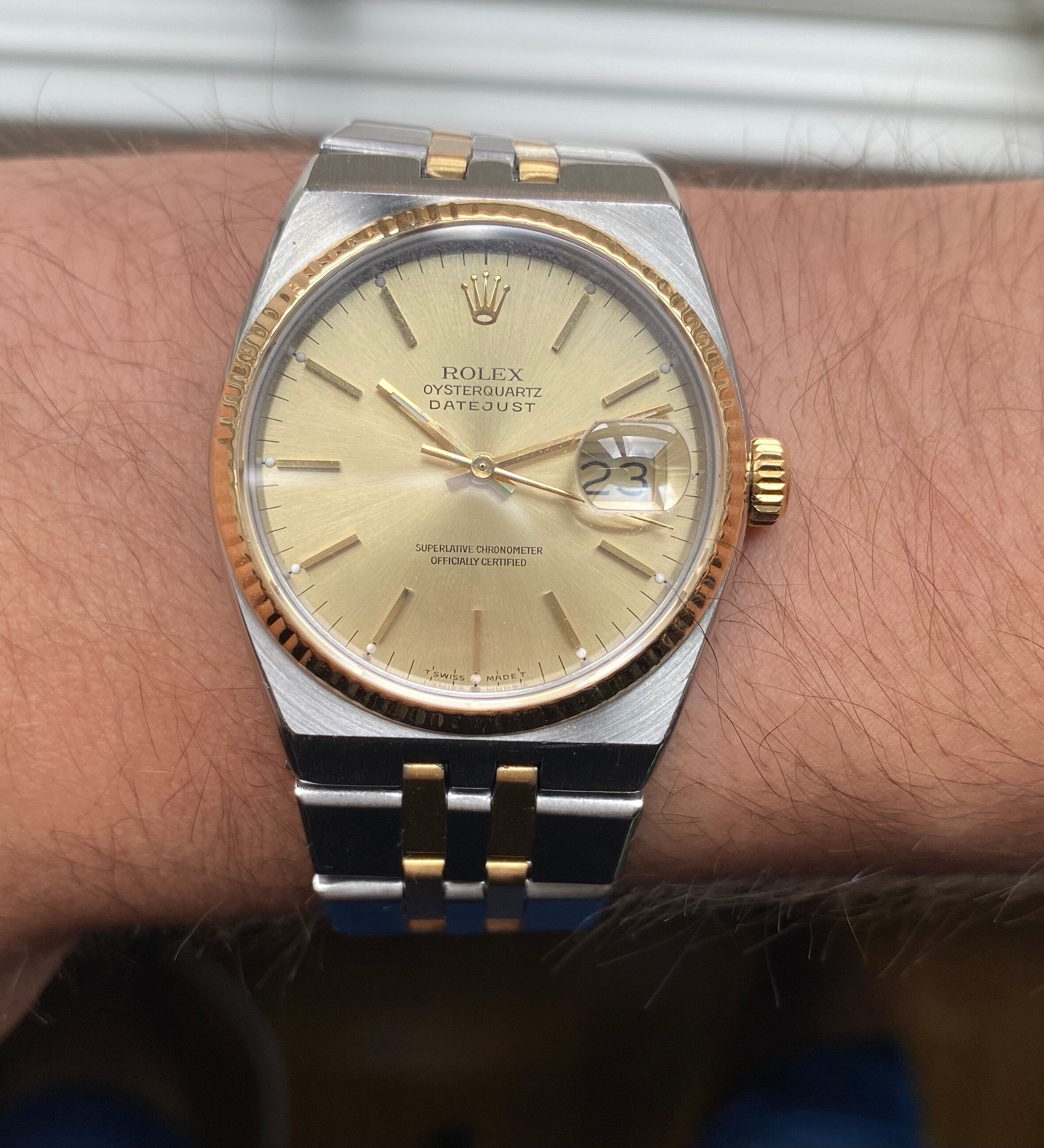 Rolex Datejust Oysterquartz ref. 17013 — Two-tone