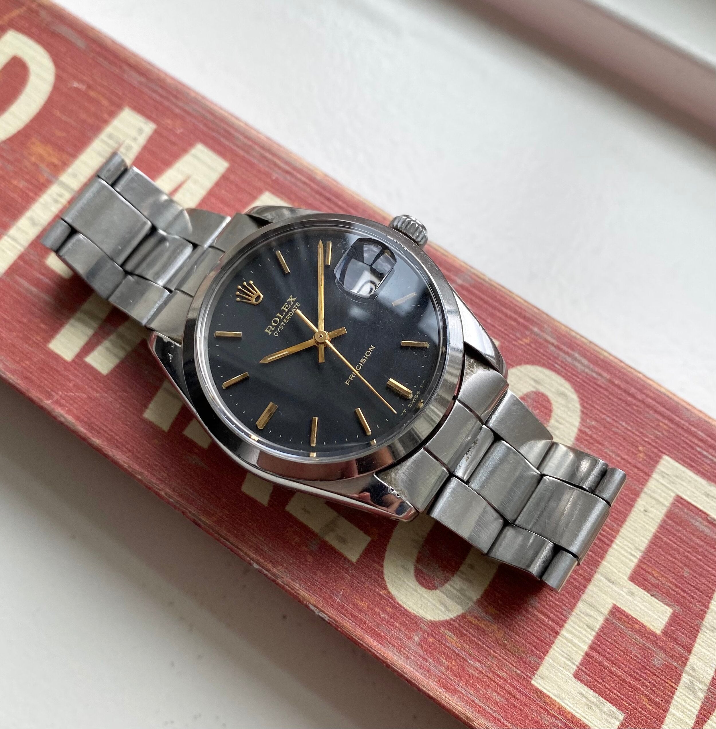 Rolex Oysterdate Precison ref. 6694 — Matte Black Dial