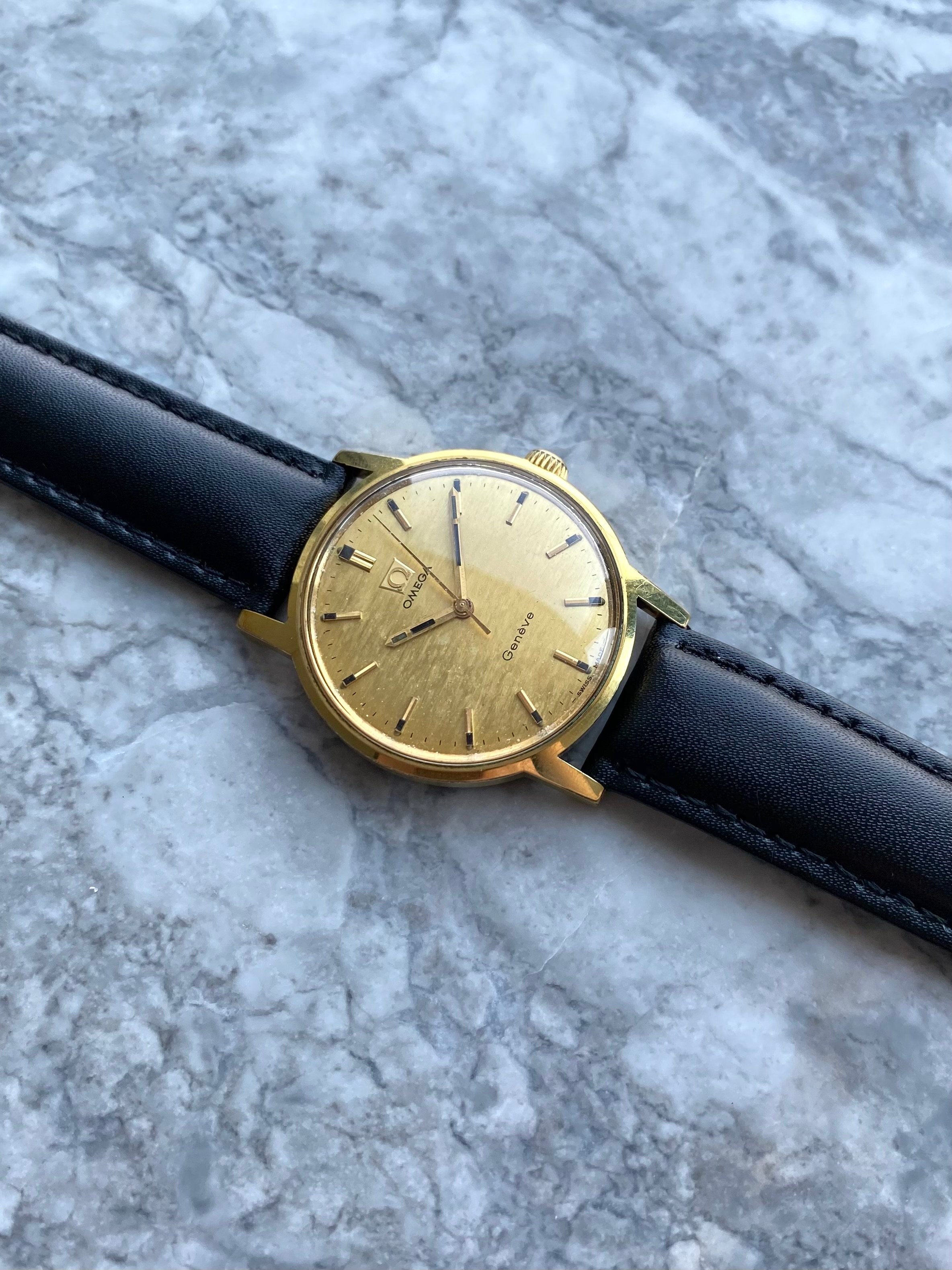 Omega Geneve - Champagne Mosaic Dial.