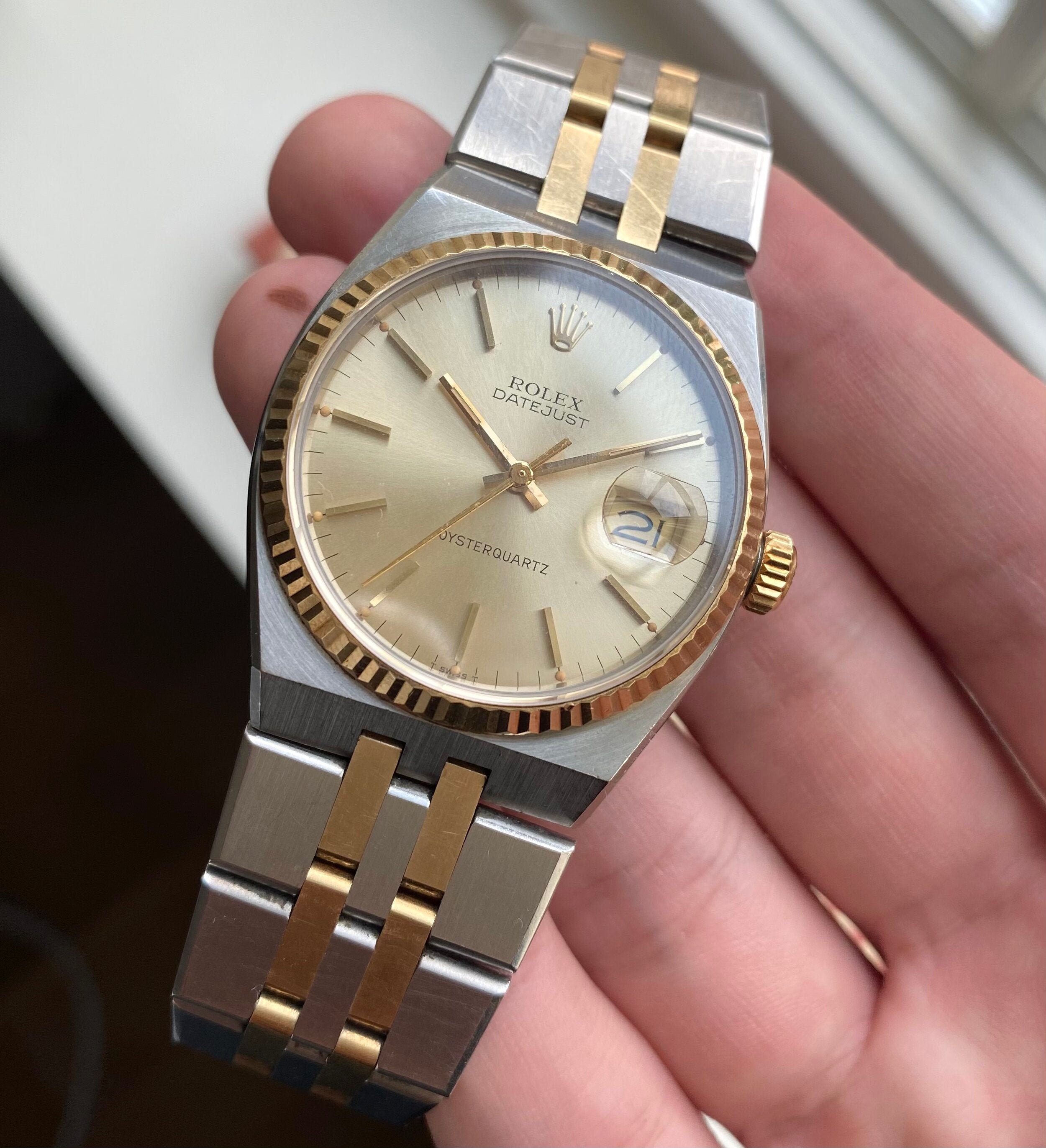 Rolex Datejust Oysterquartz ref. 17013 — Two-tone