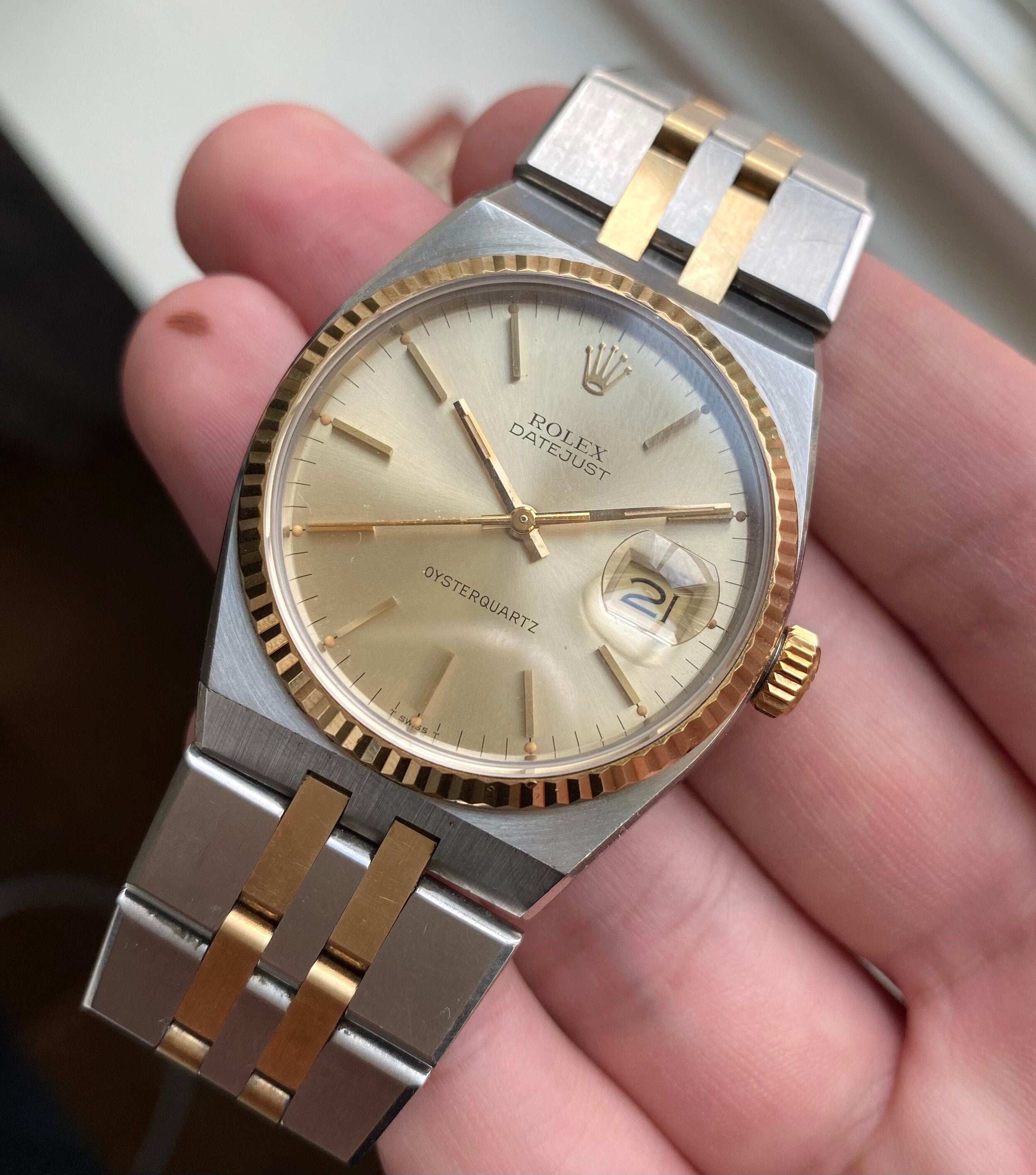 Rolex Datejust Oysterquartz ref. 17013 — Two-tone