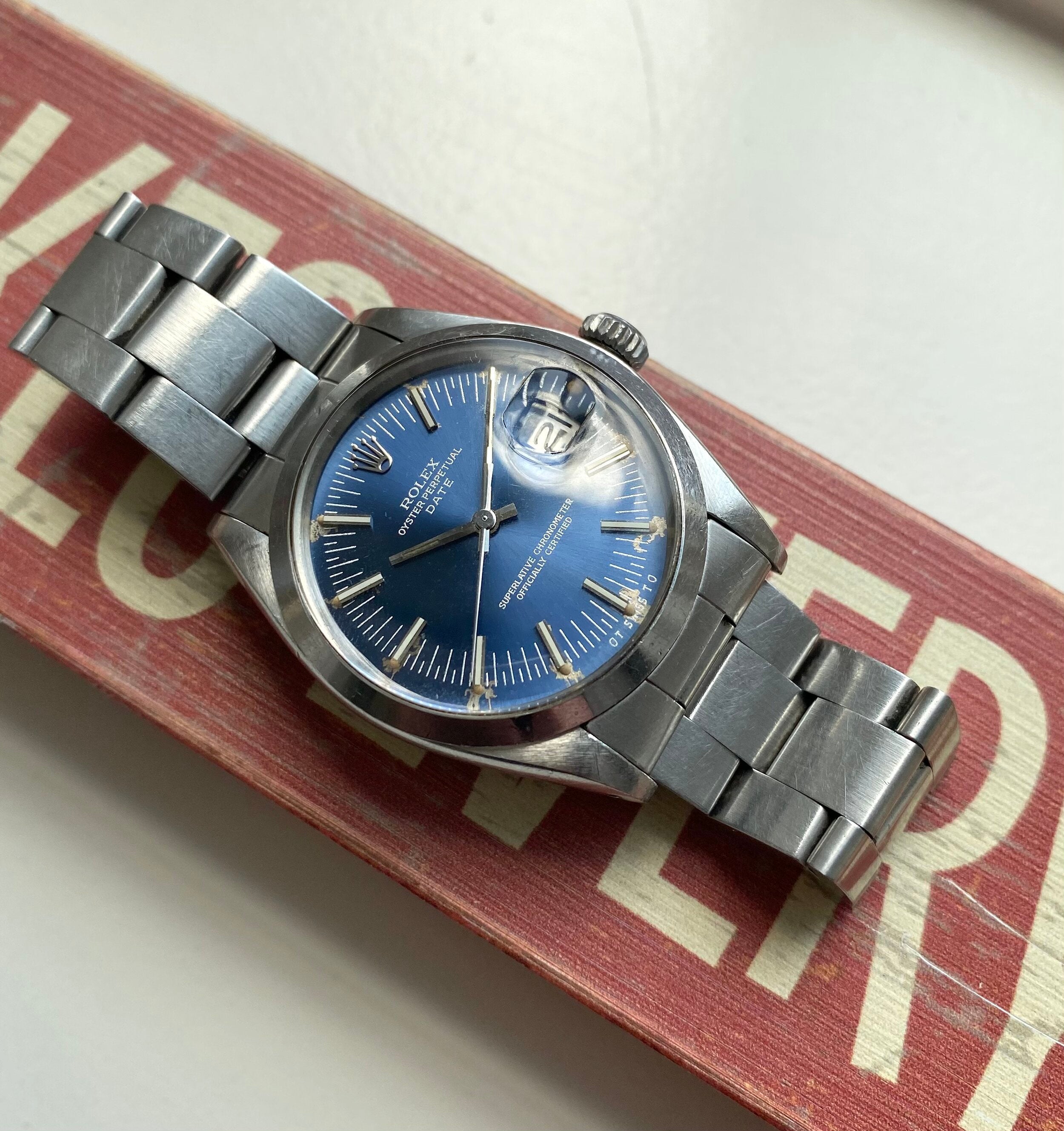 Rolex Oyster Perpetual ref. 1500 — Blue Sigma Dial