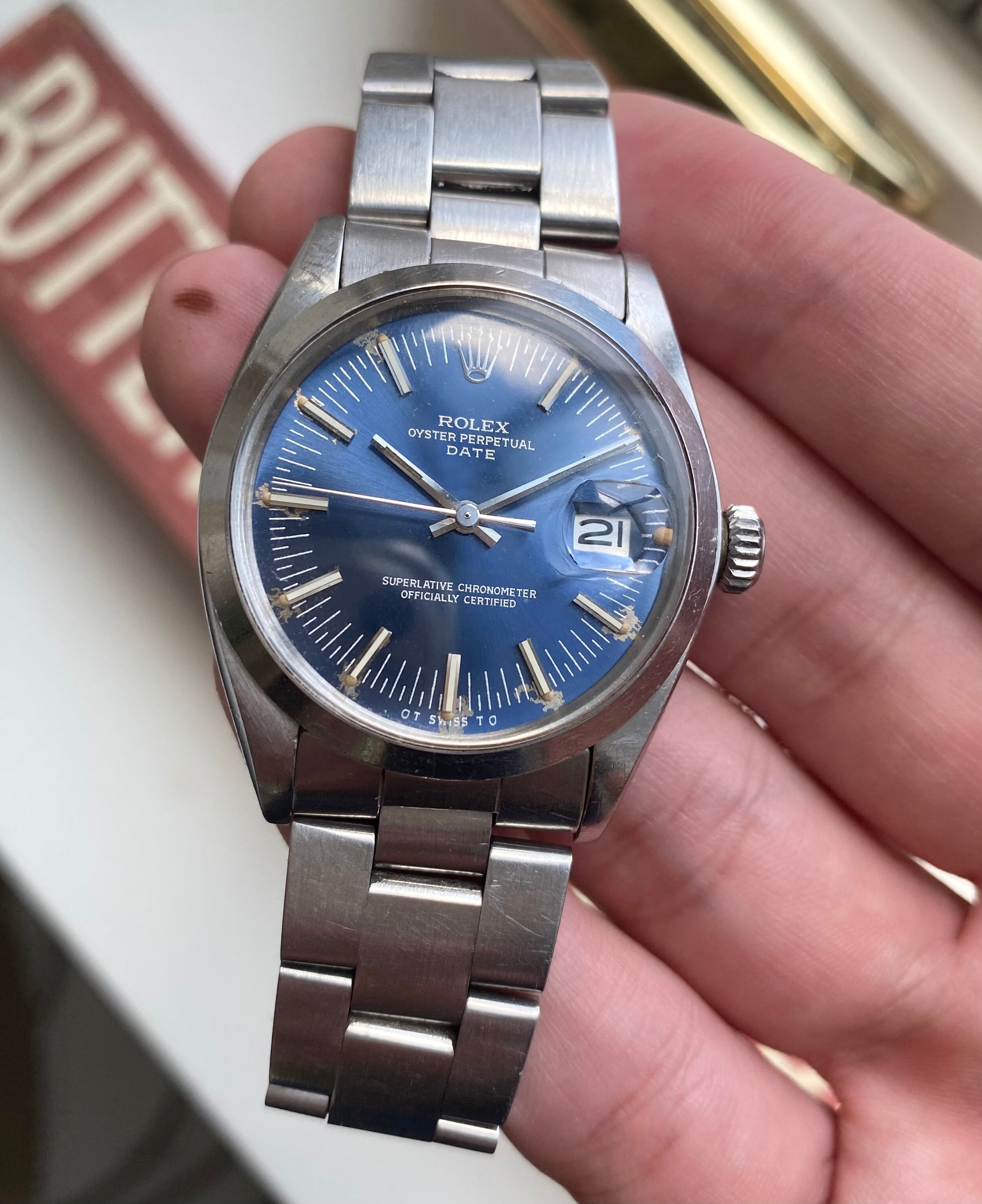 Rolex Oyster Perpetual ref. 1500 — Blue Sigma Dial