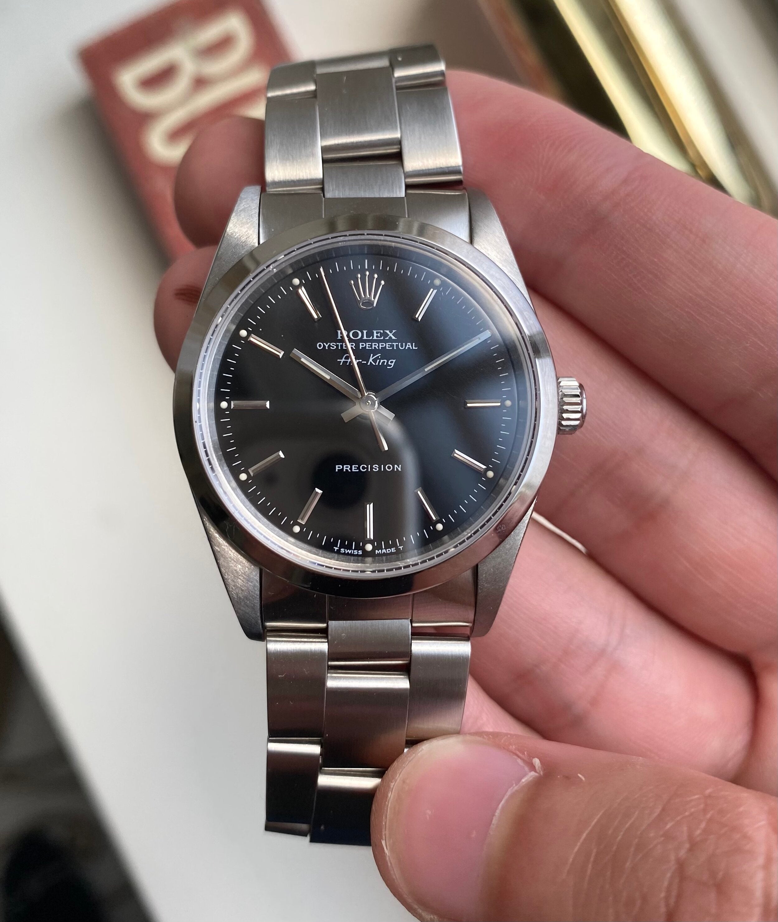 Rolex Air King ref. 14000 — Box and Accessories