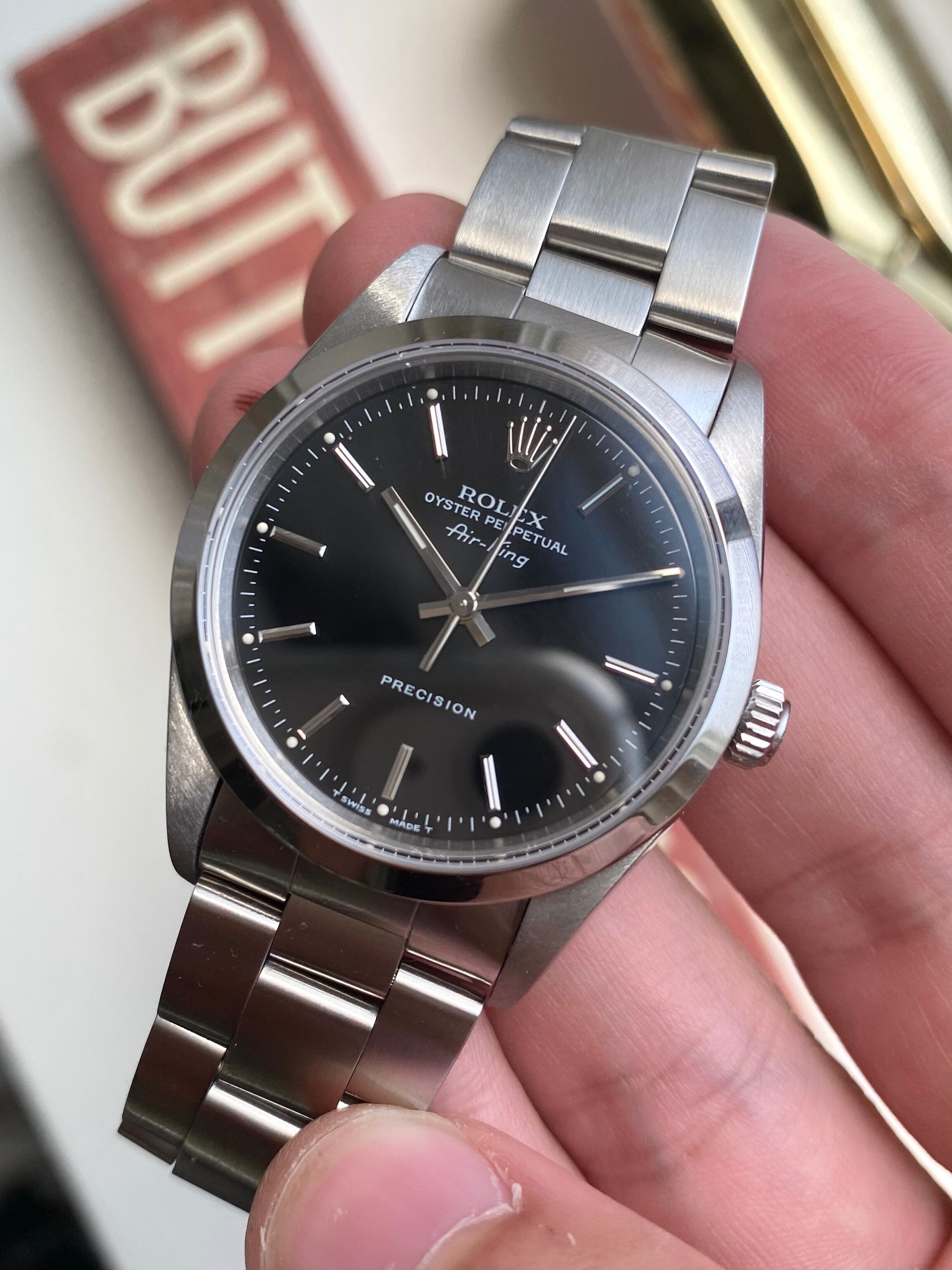 Rolex Air King ref. 14000 — Box and Accessories