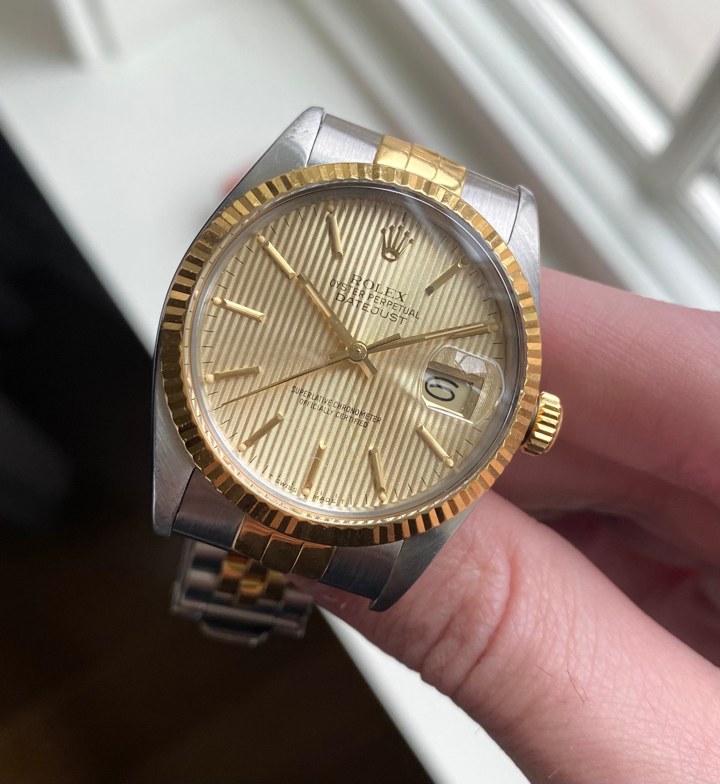 Rolex Datejust ref. 16013 — Tapestry Dial