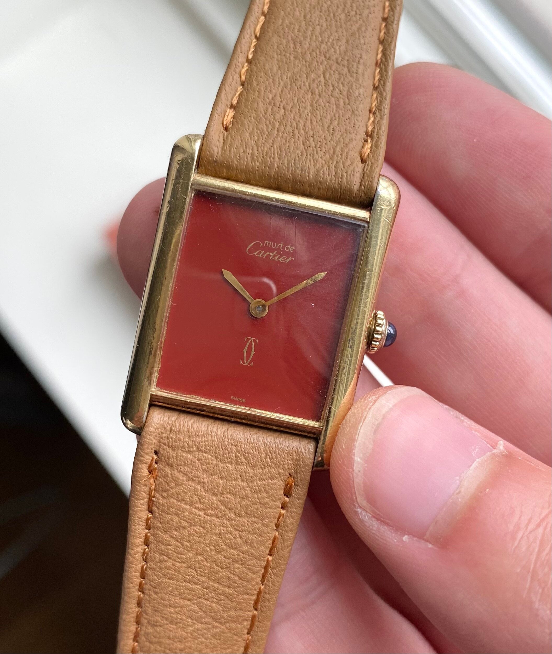 Cartier Tank — Red Laquer Dial