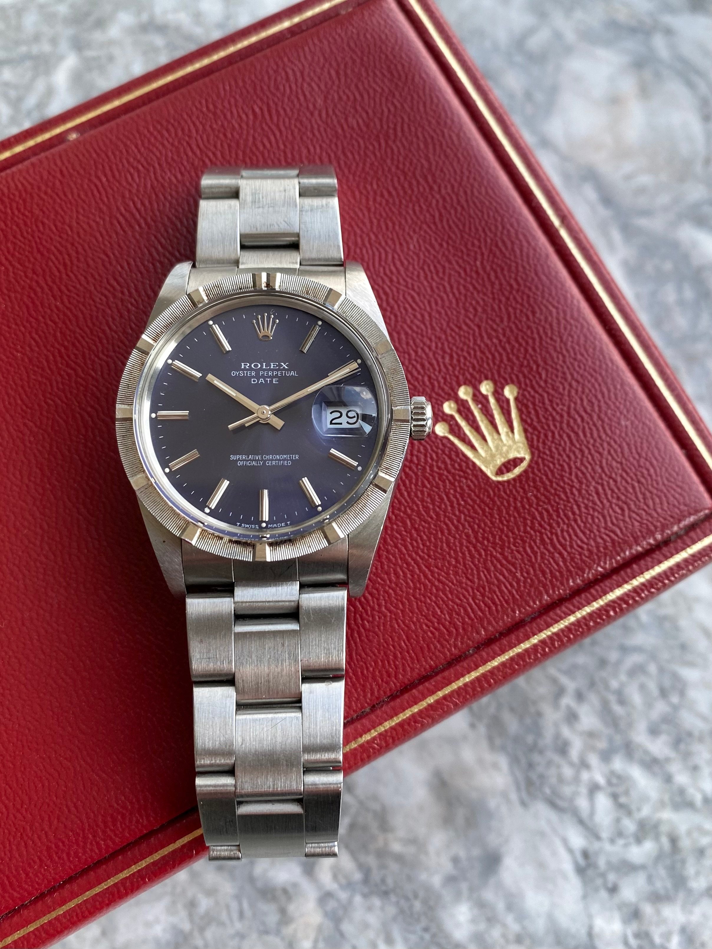 Rolex OP 15010. Blueish Purple Dial.