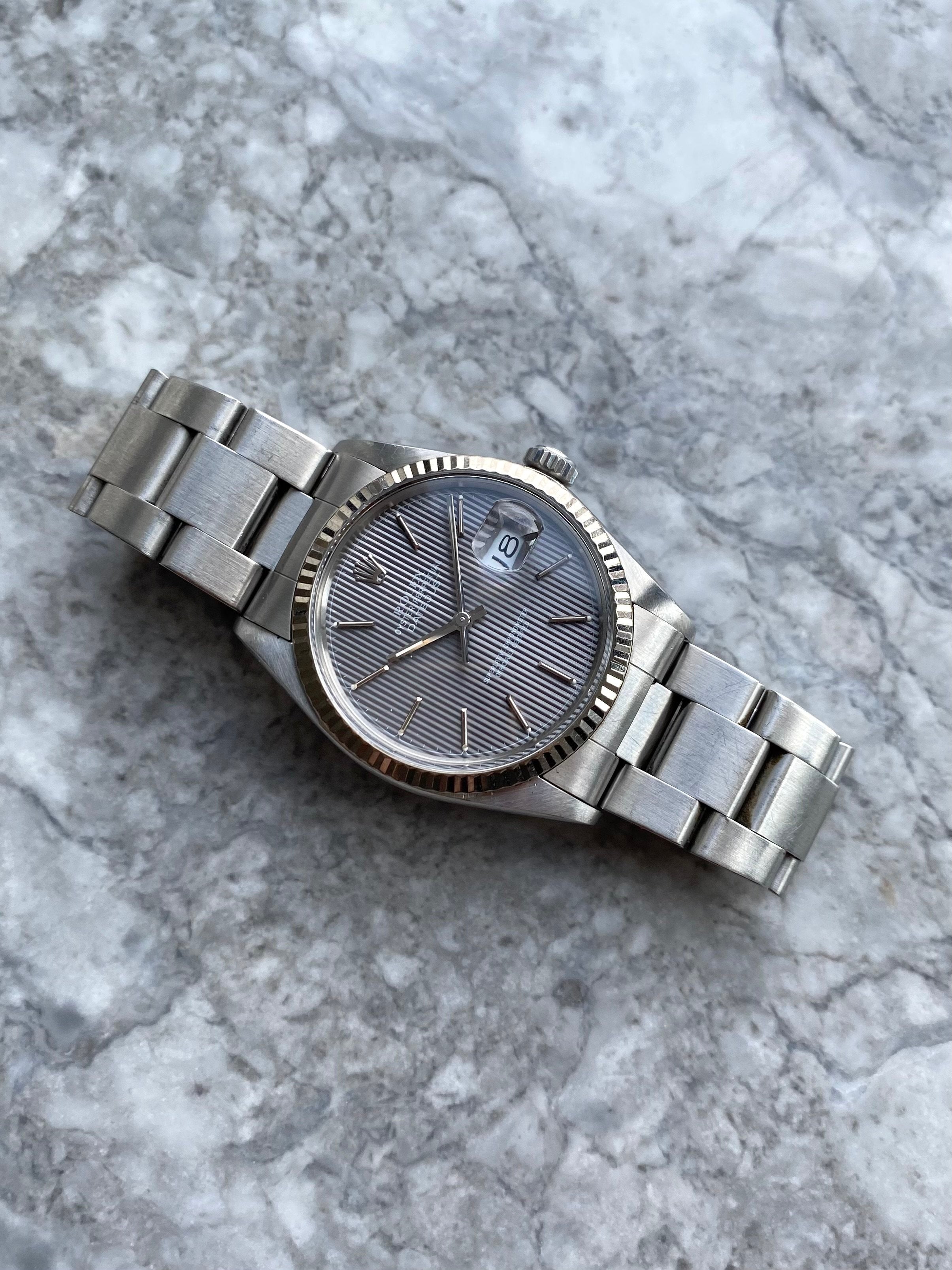 Rolex Datejust 16014 - Grey Tapestry Dial.