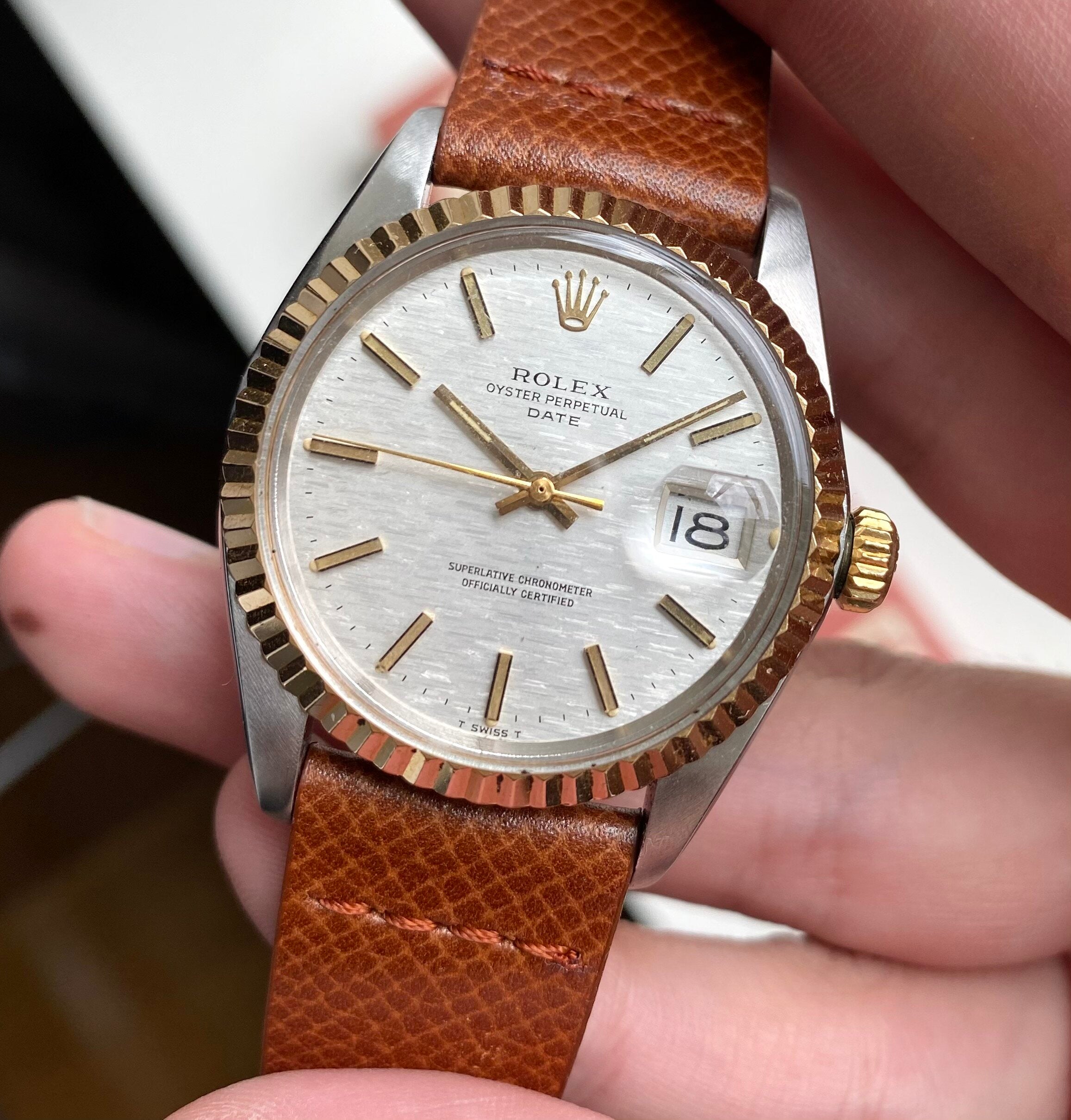 Rolex Oyster Perpetual ref. 1500 — "Mosaic" Dial