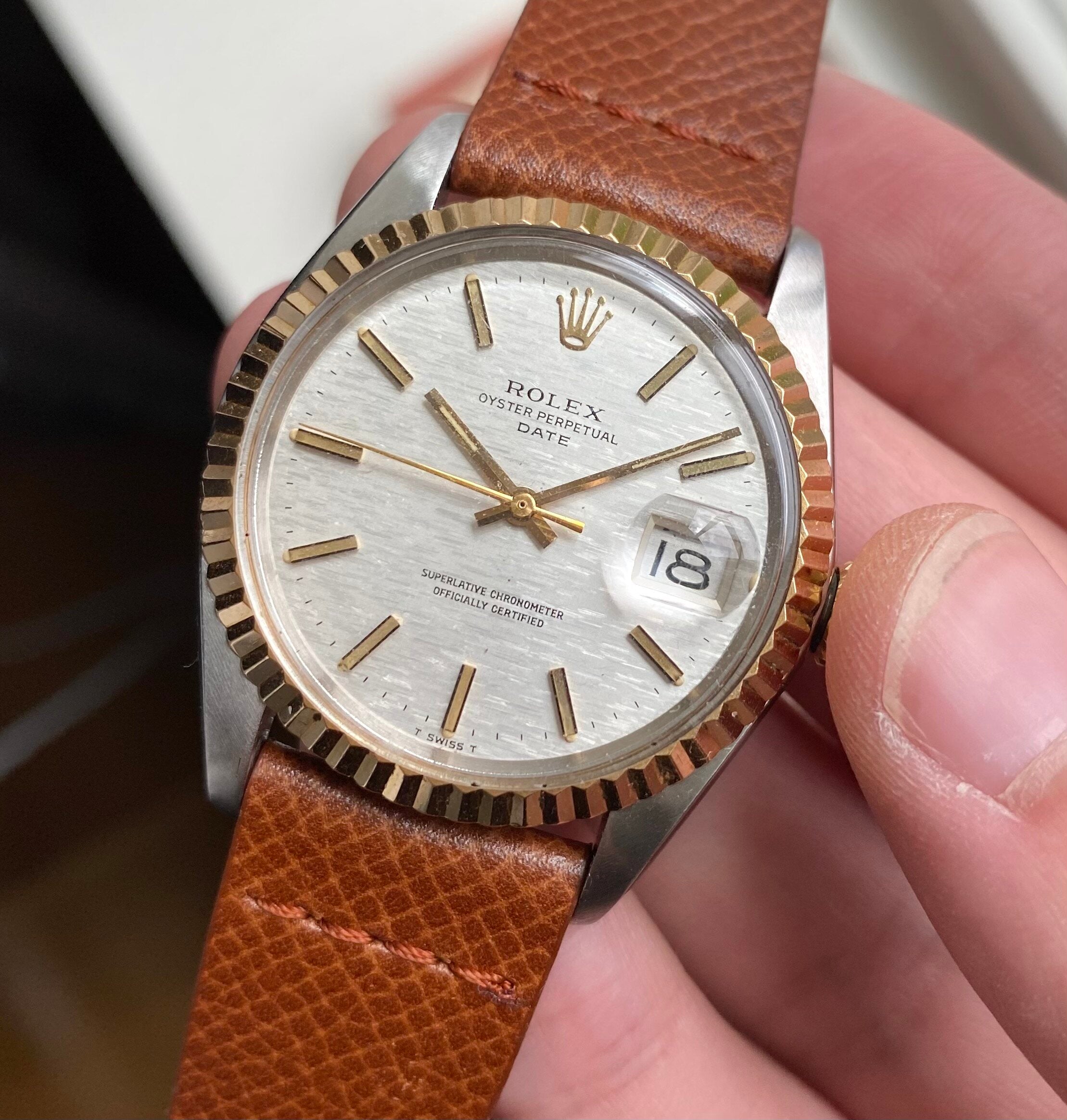 Rolex Oyster Perpetual ref. 1500 — "Mosaic" Dial