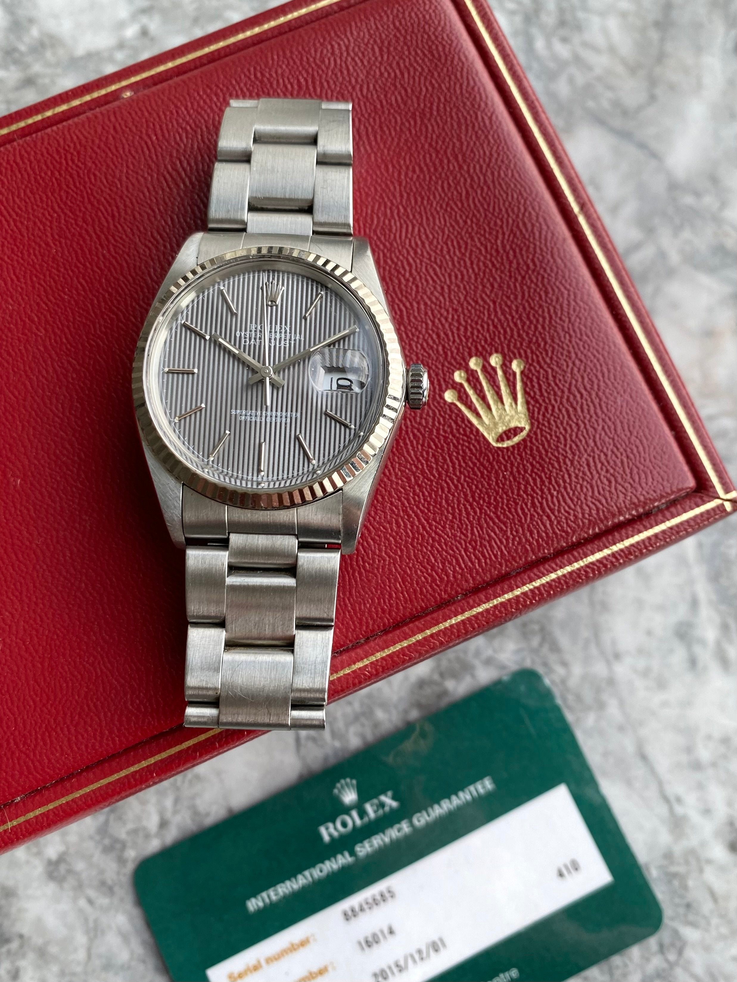 Rolex Datejust 16014 - Grey Tapestry Dial.