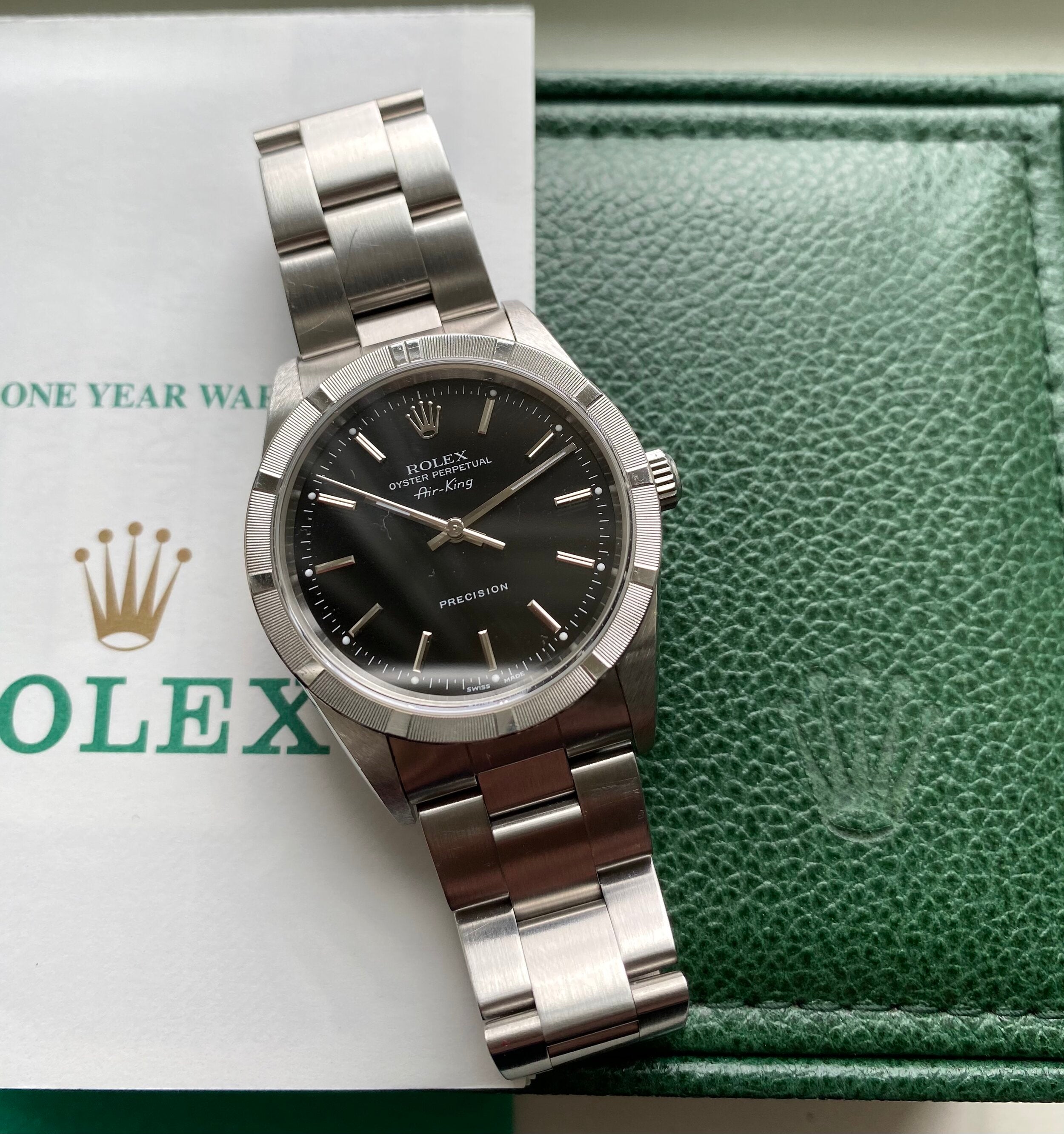 Rolex Air King ref. 14010M — Box and Papers