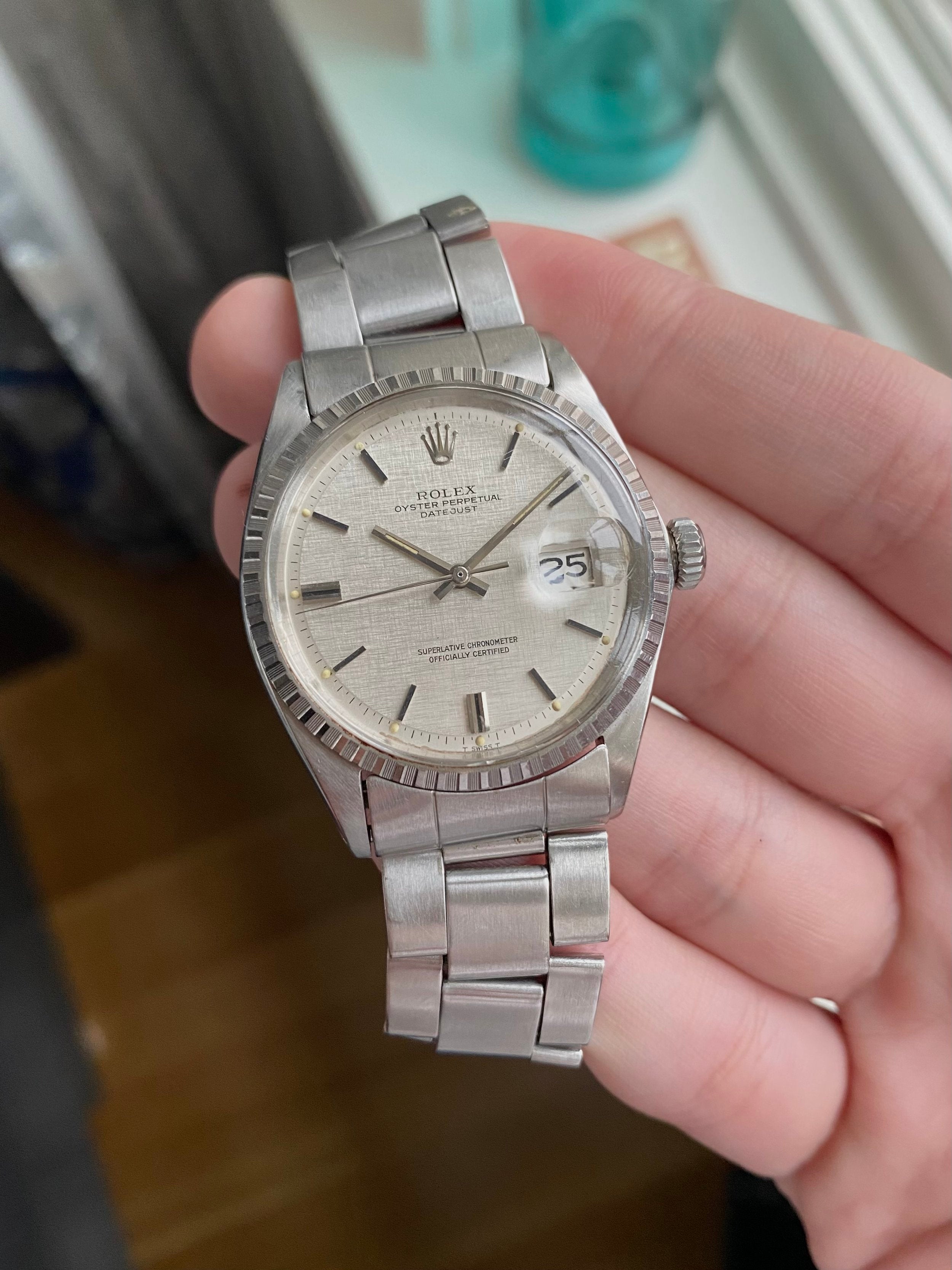 Rolex Datejust 1603 - Silver Linen