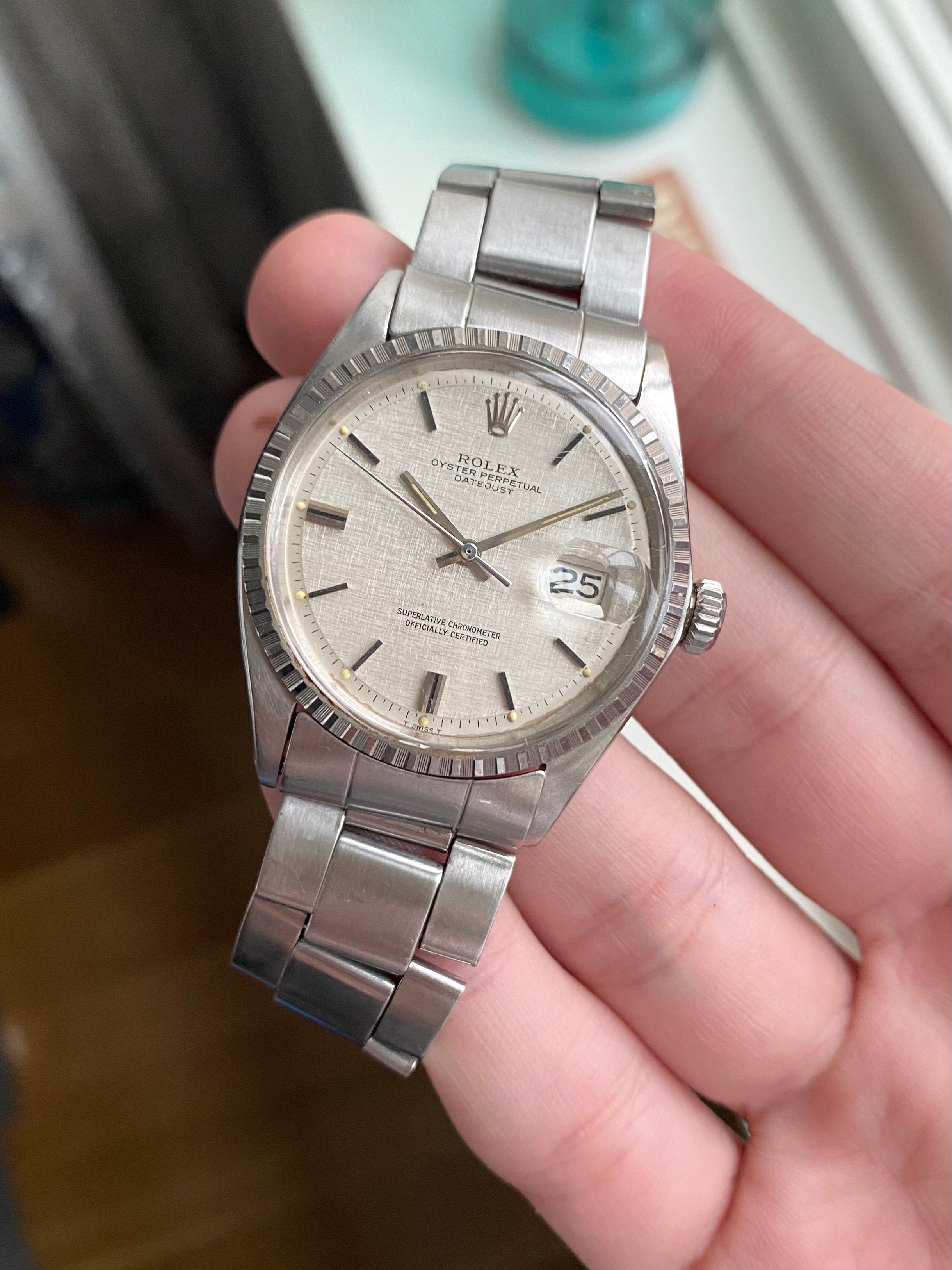 Rolex Datejust 1603 - Silver Linen