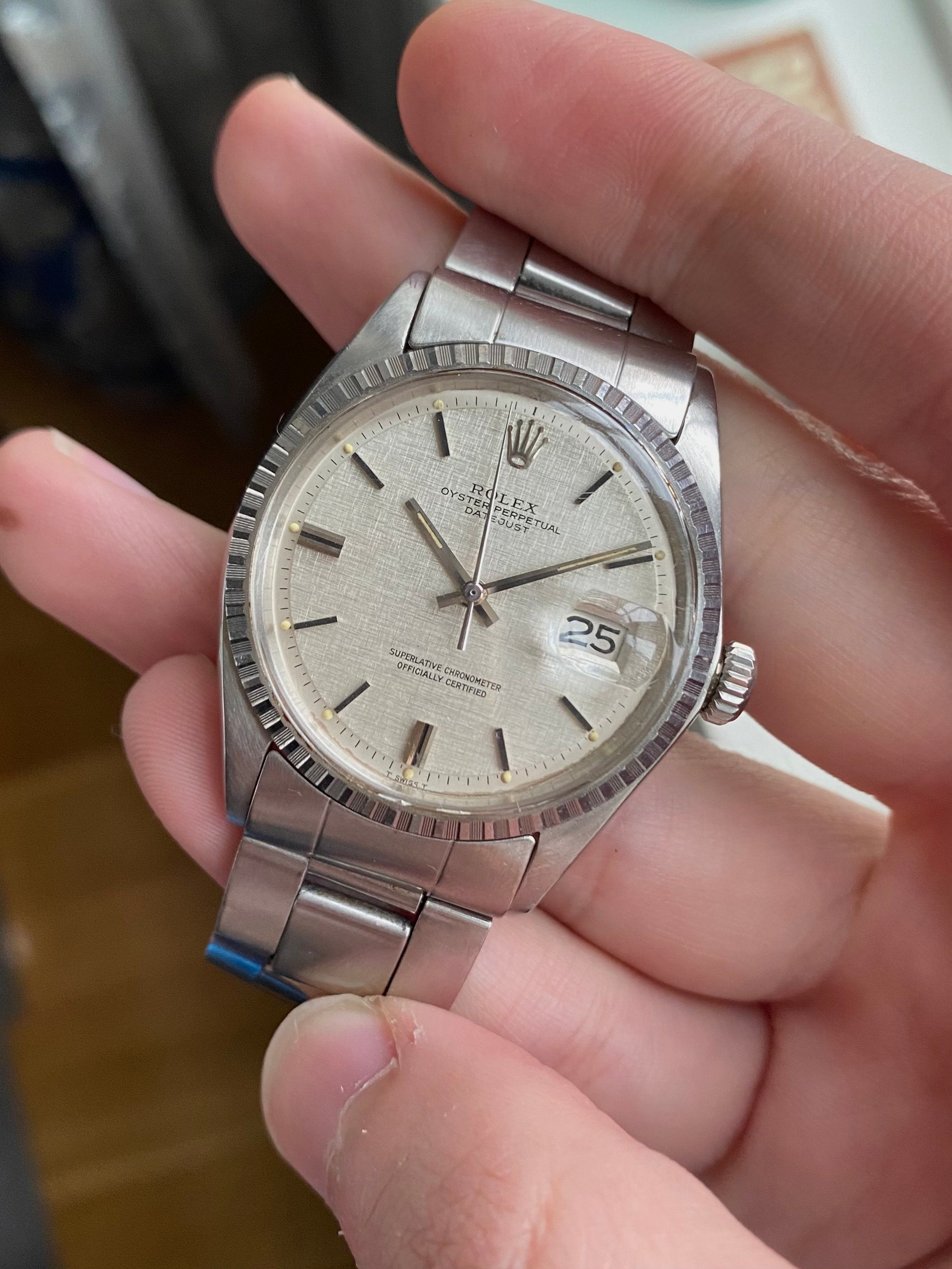 Rolex Datejust 1603 - Silver Linen