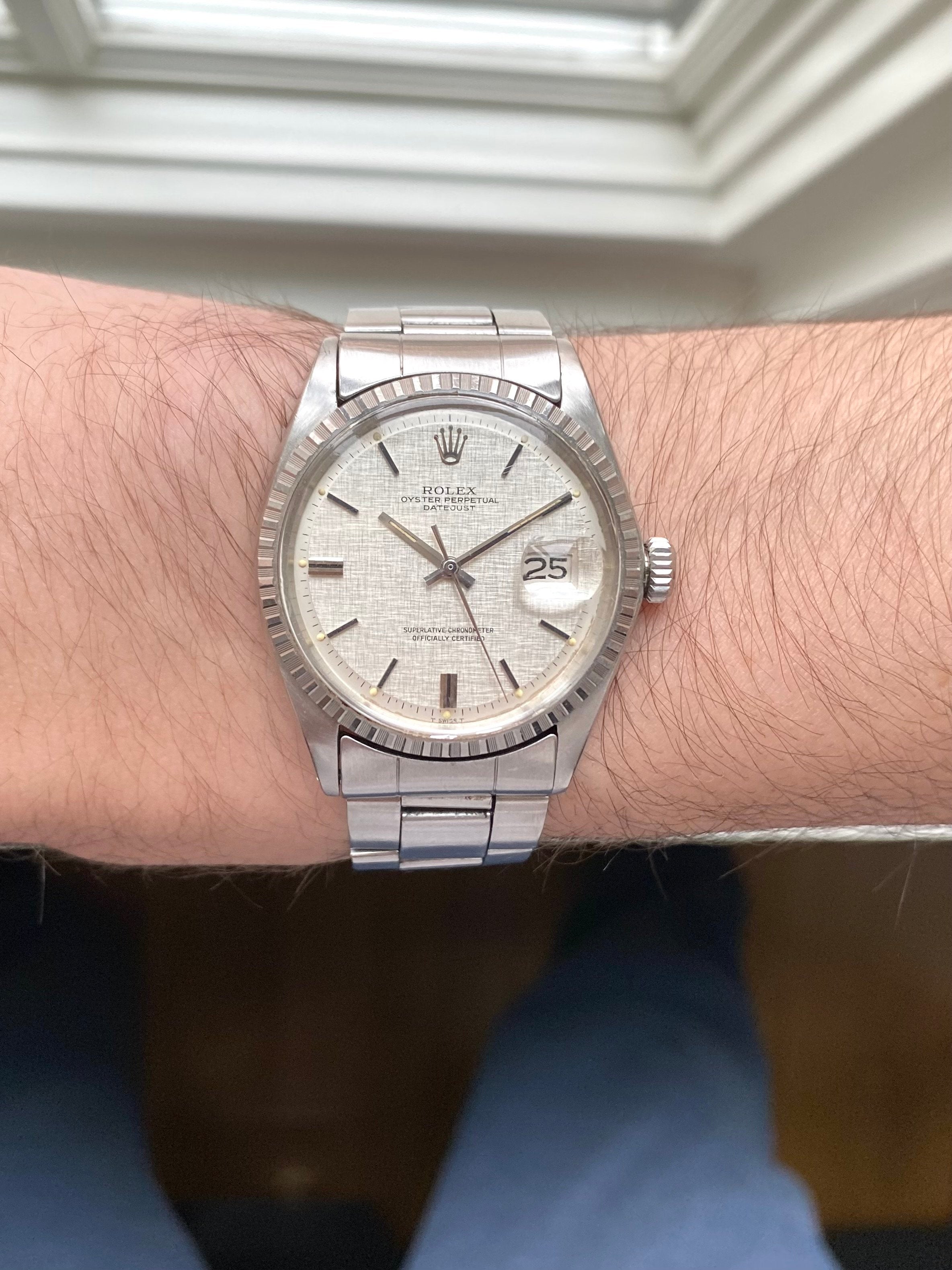 Rolex Datejust 1603 - Silver Linen