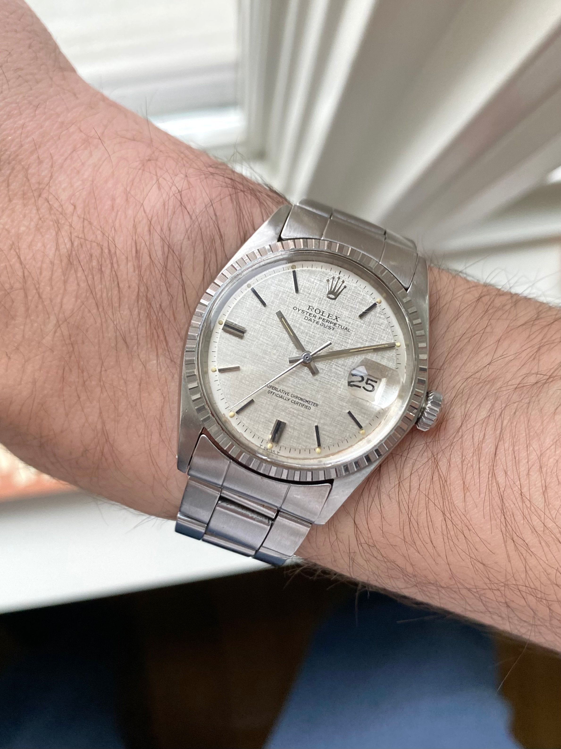 Rolex Datejust 1603 - Silver Linen