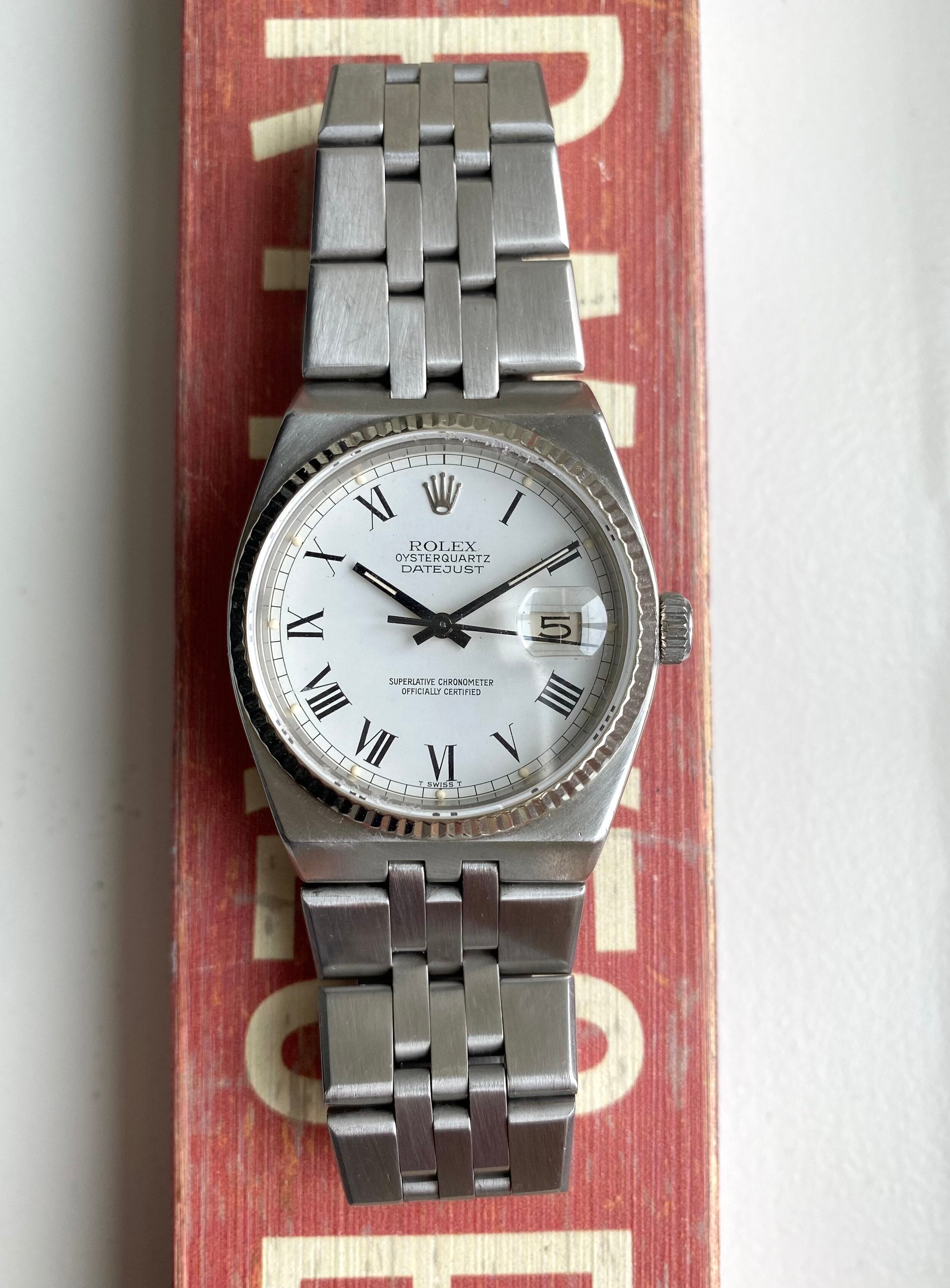 Rolex Datejust Oysterquartz ref. 17014 — White "Buckley" Dial