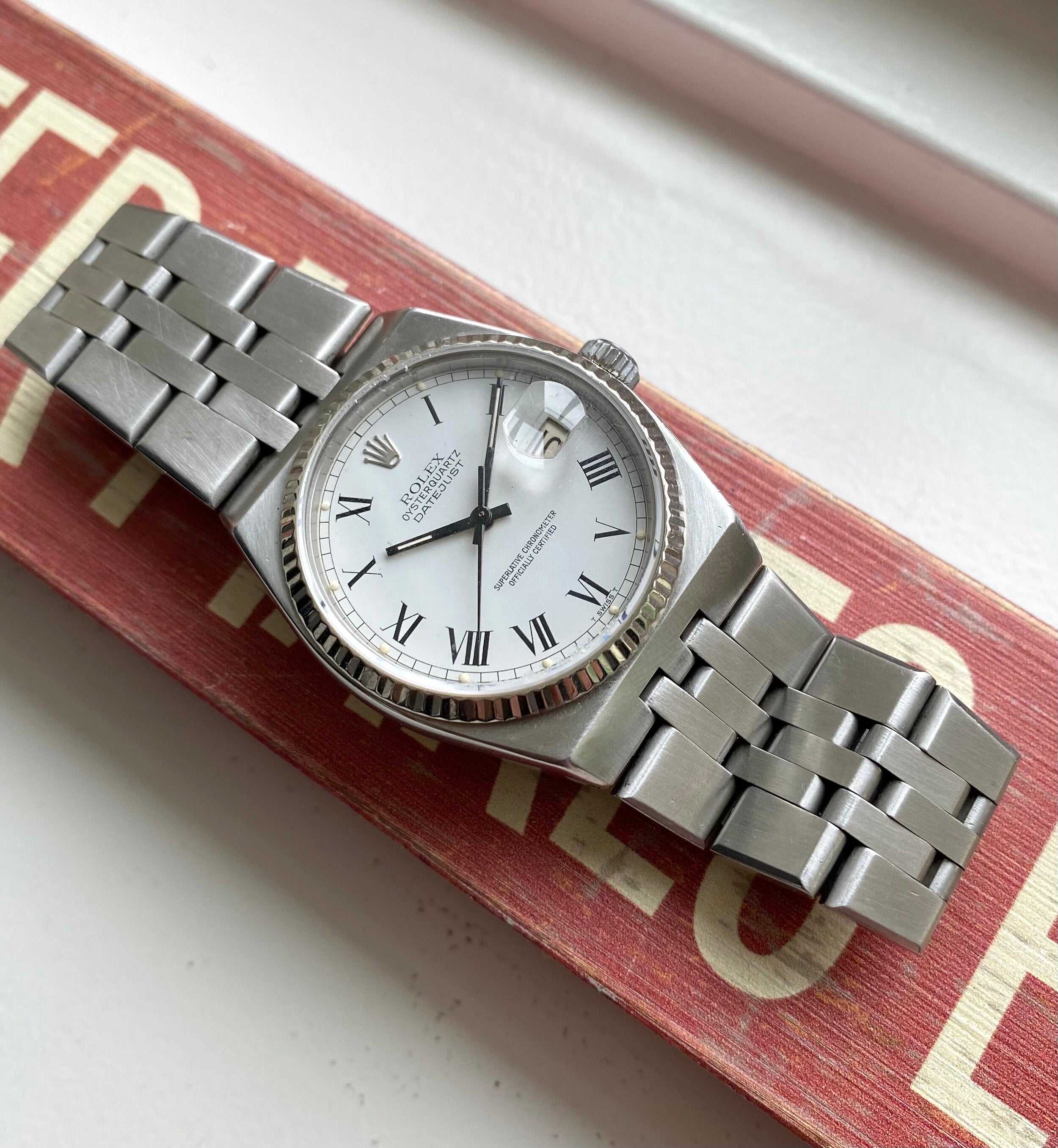 Rolex Datejust Oysterquartz ref. 17014 — White "Buckley" Dial