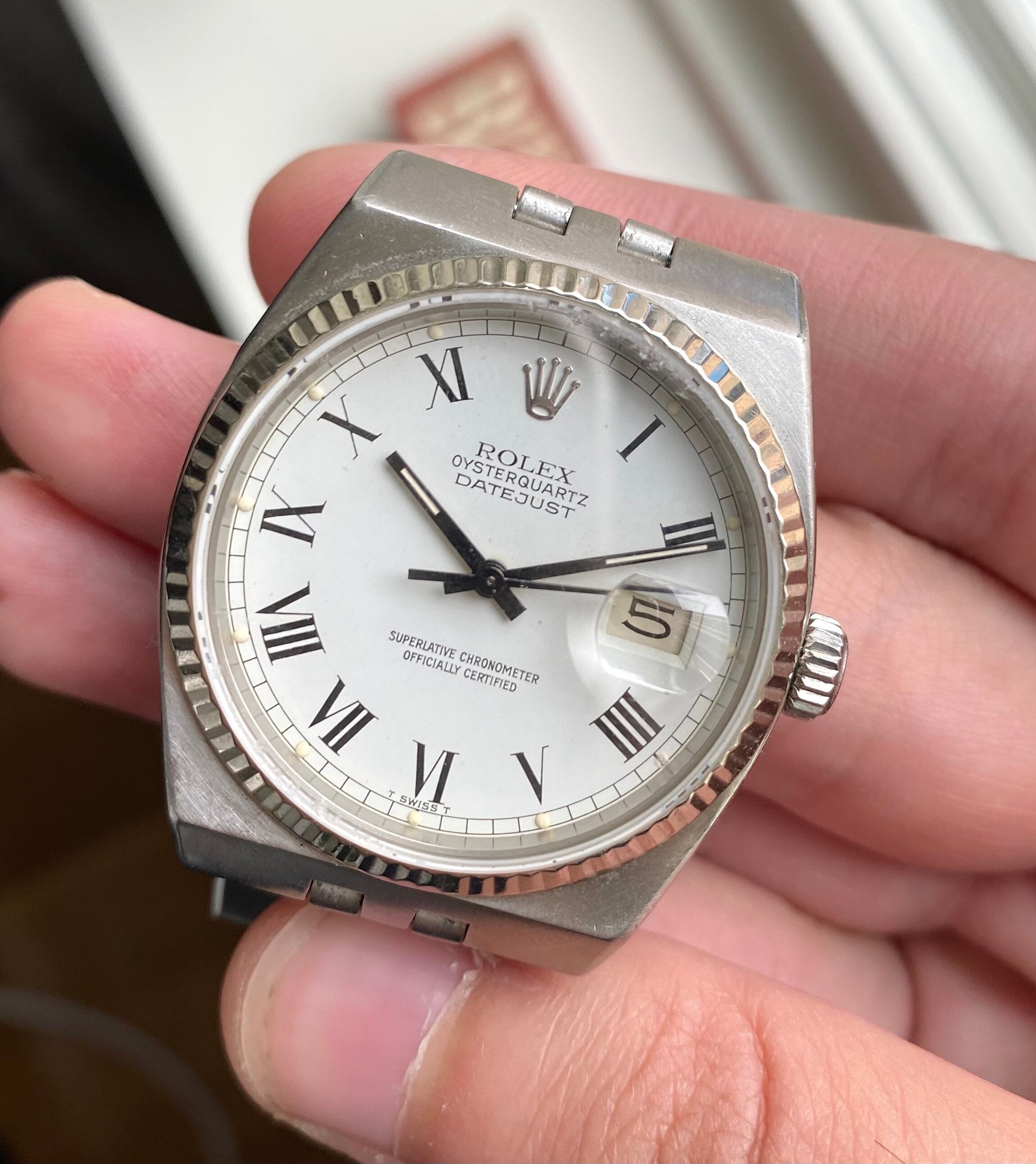 Rolex Datejust Oysterquartz ref. 17014 — White "Buckley" Dial