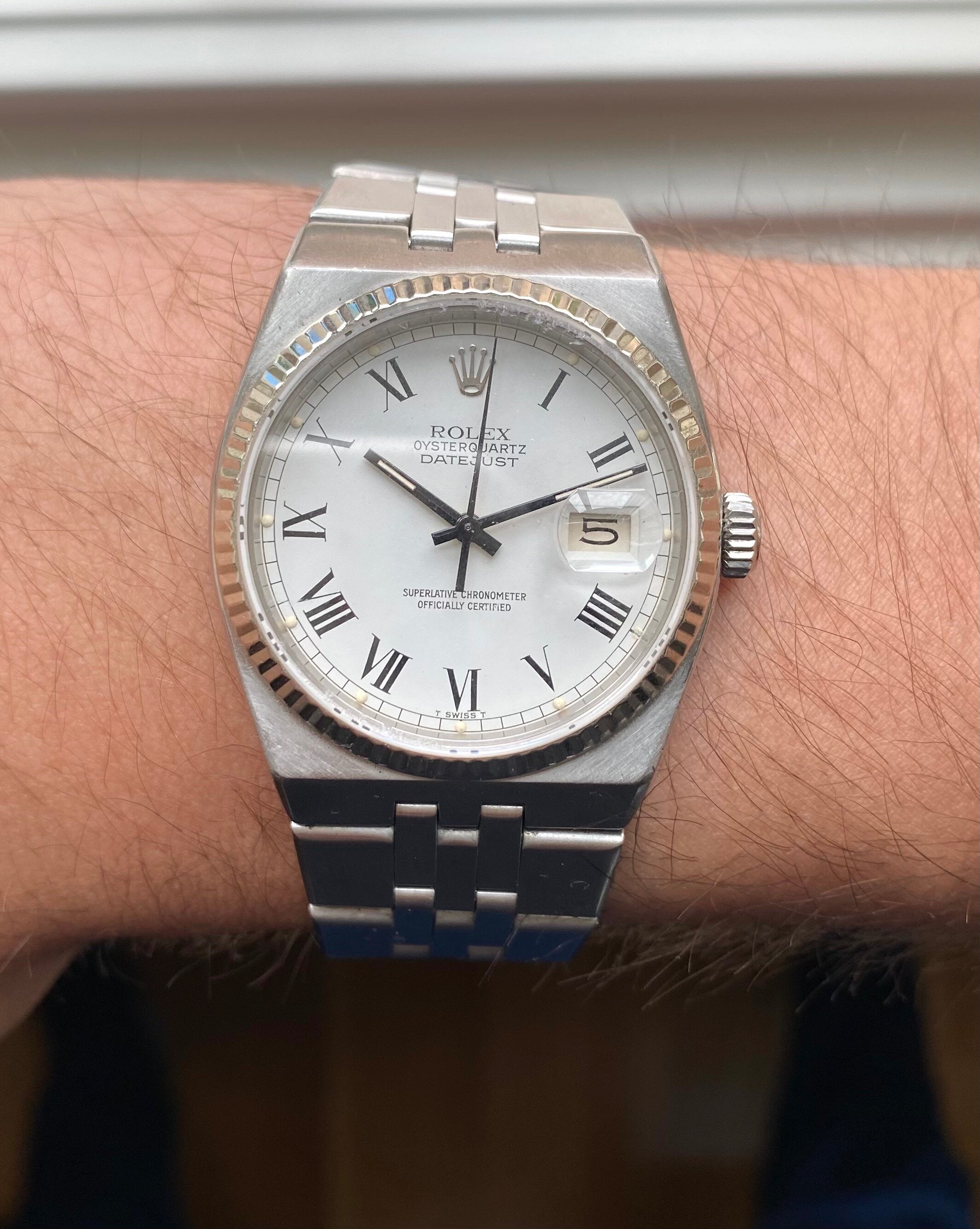 Rolex Datejust Oysterquartz ref. 17014 — White "Buckley" Dial