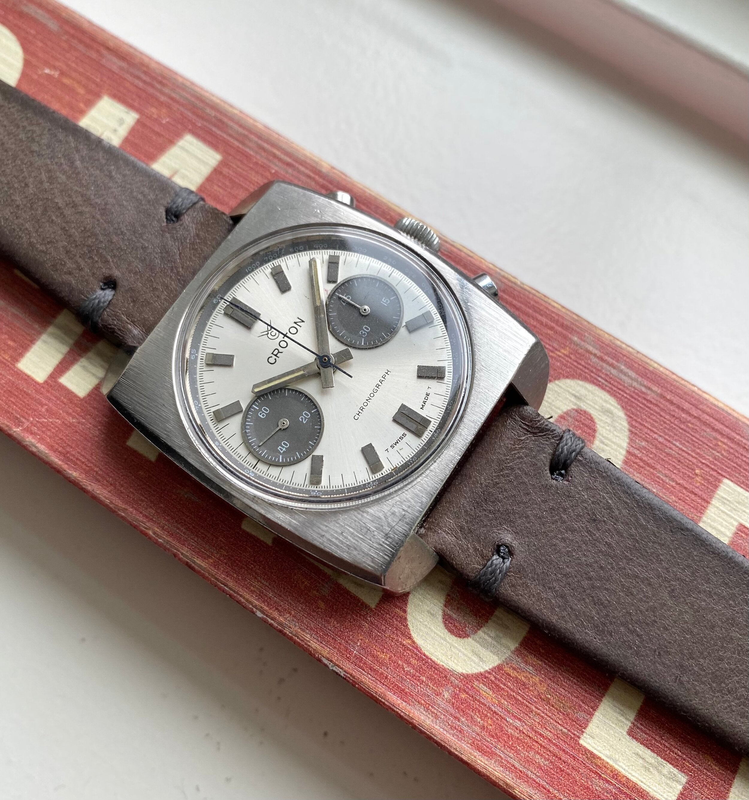 Croton Chronograph — Square Case