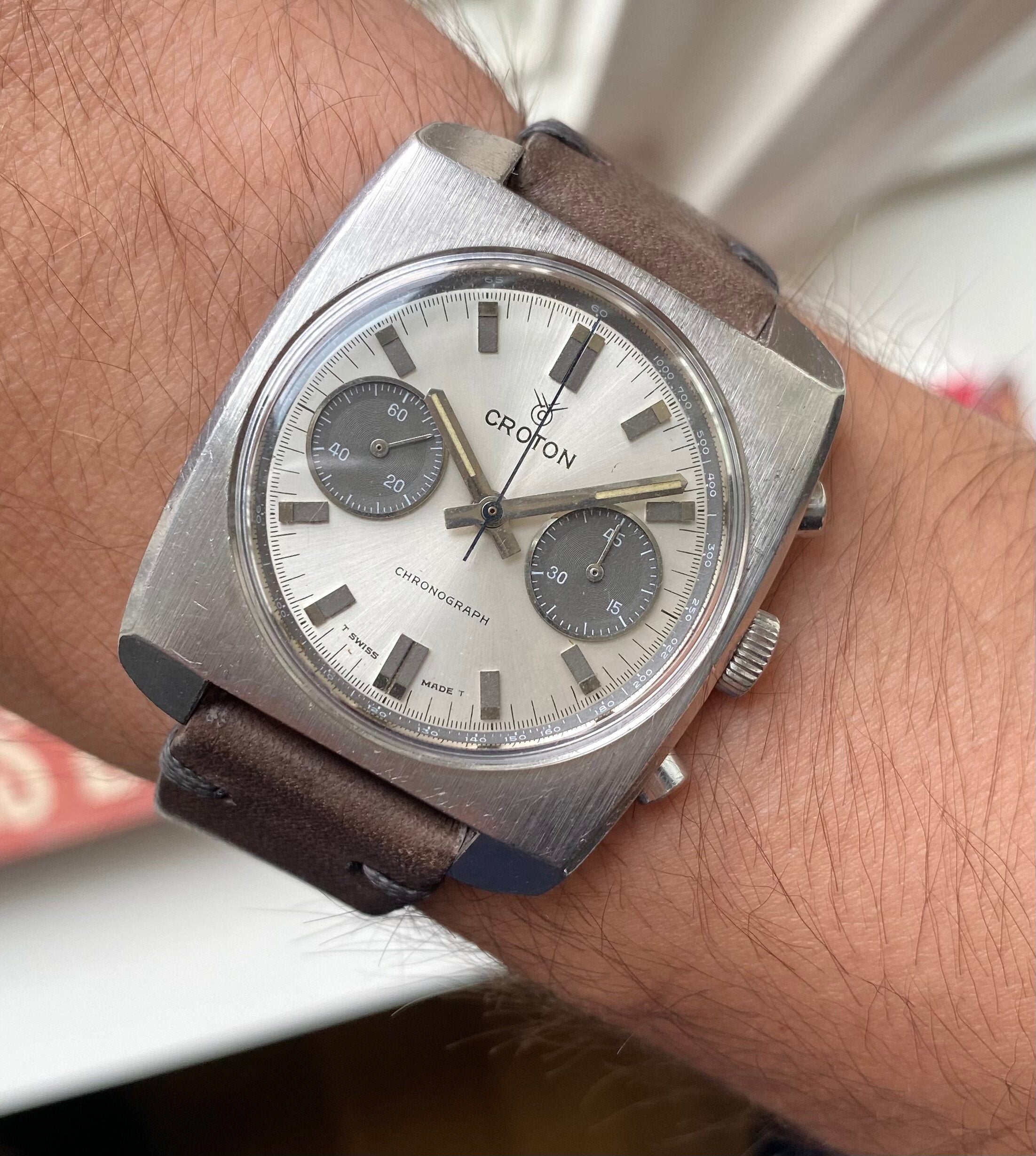 Croton Chronograph — Square Case