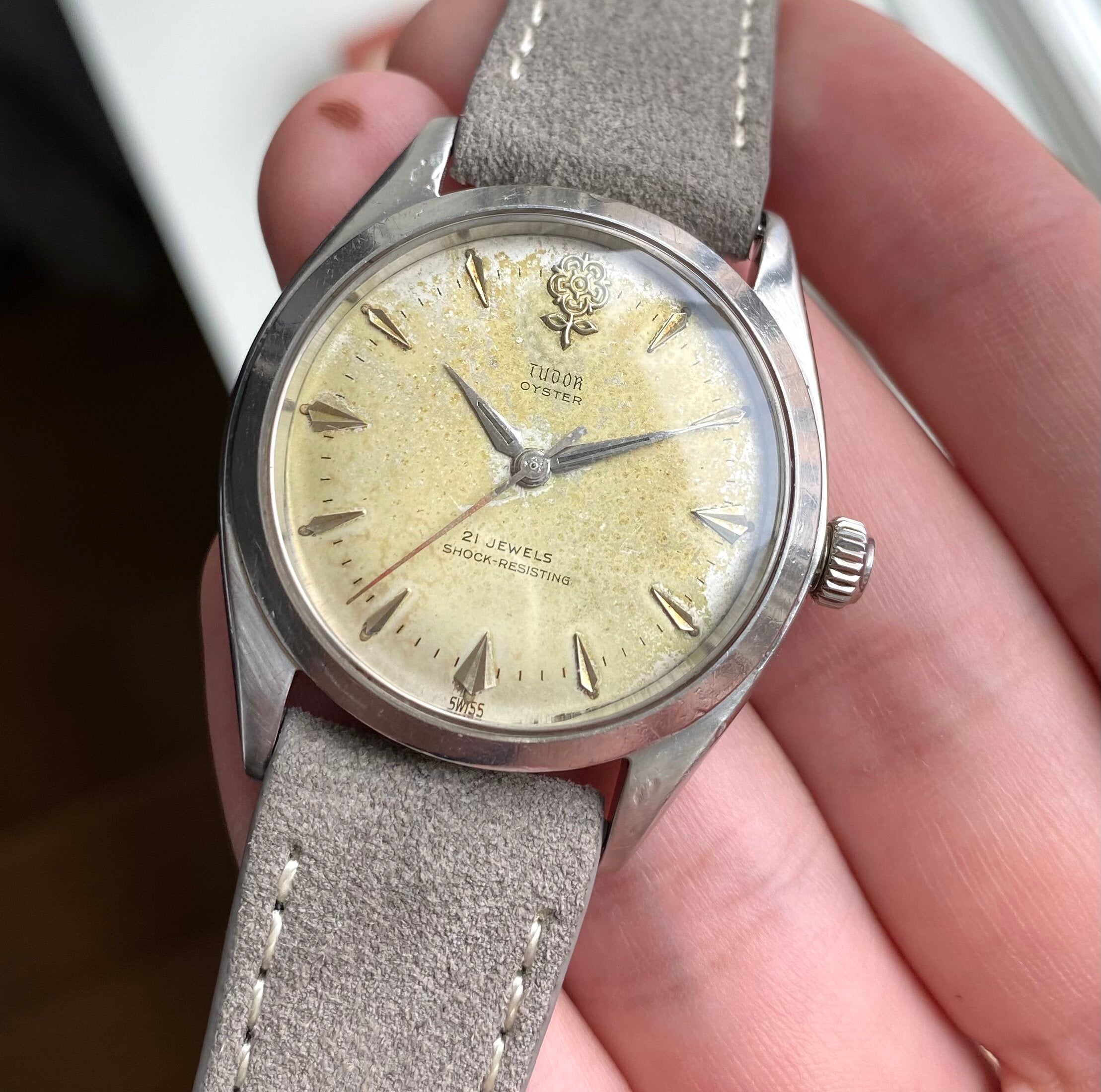 Tudor 7934 — Patina Rose Dial