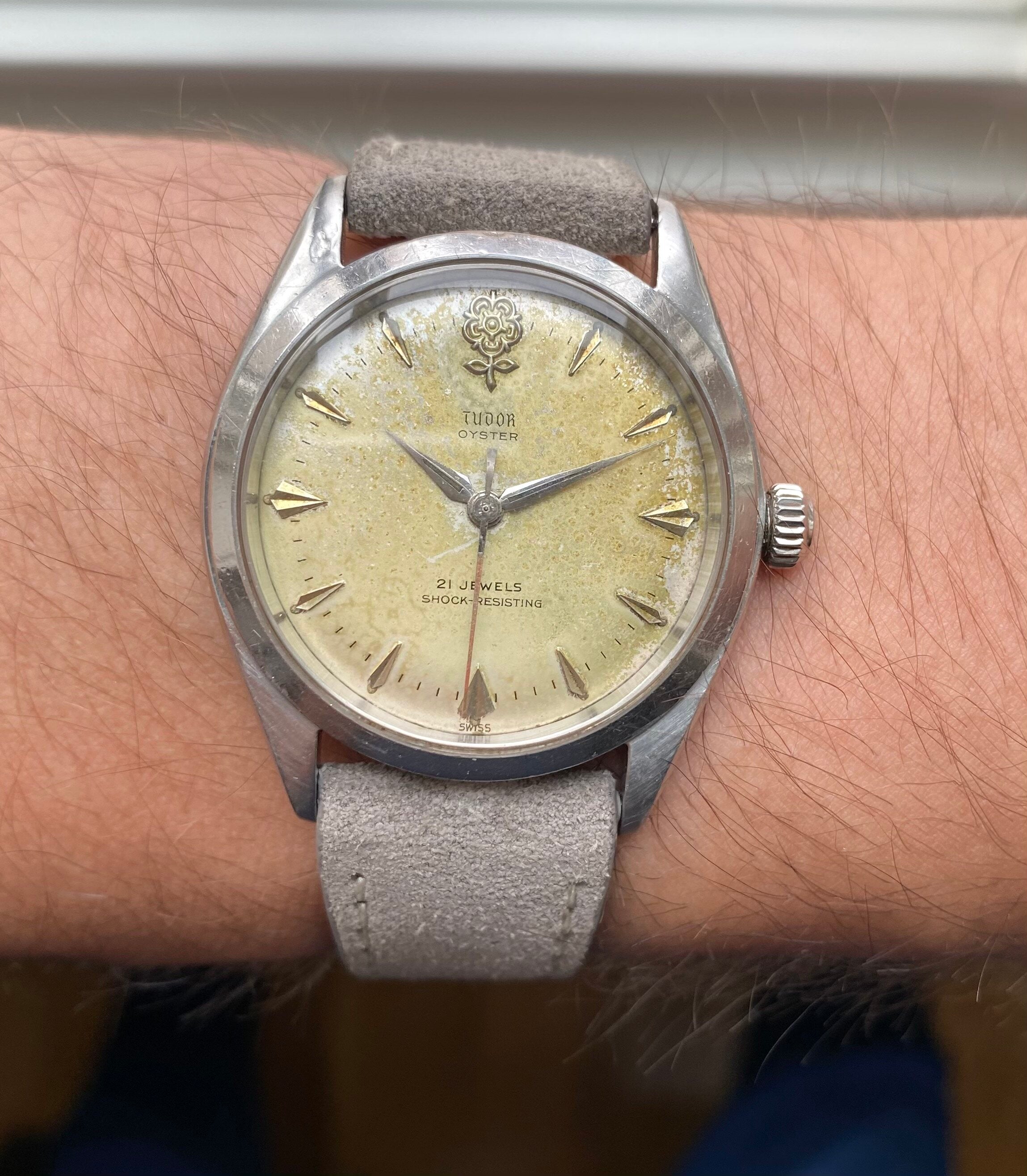 Tudor 7934 — Patina Rose Dial