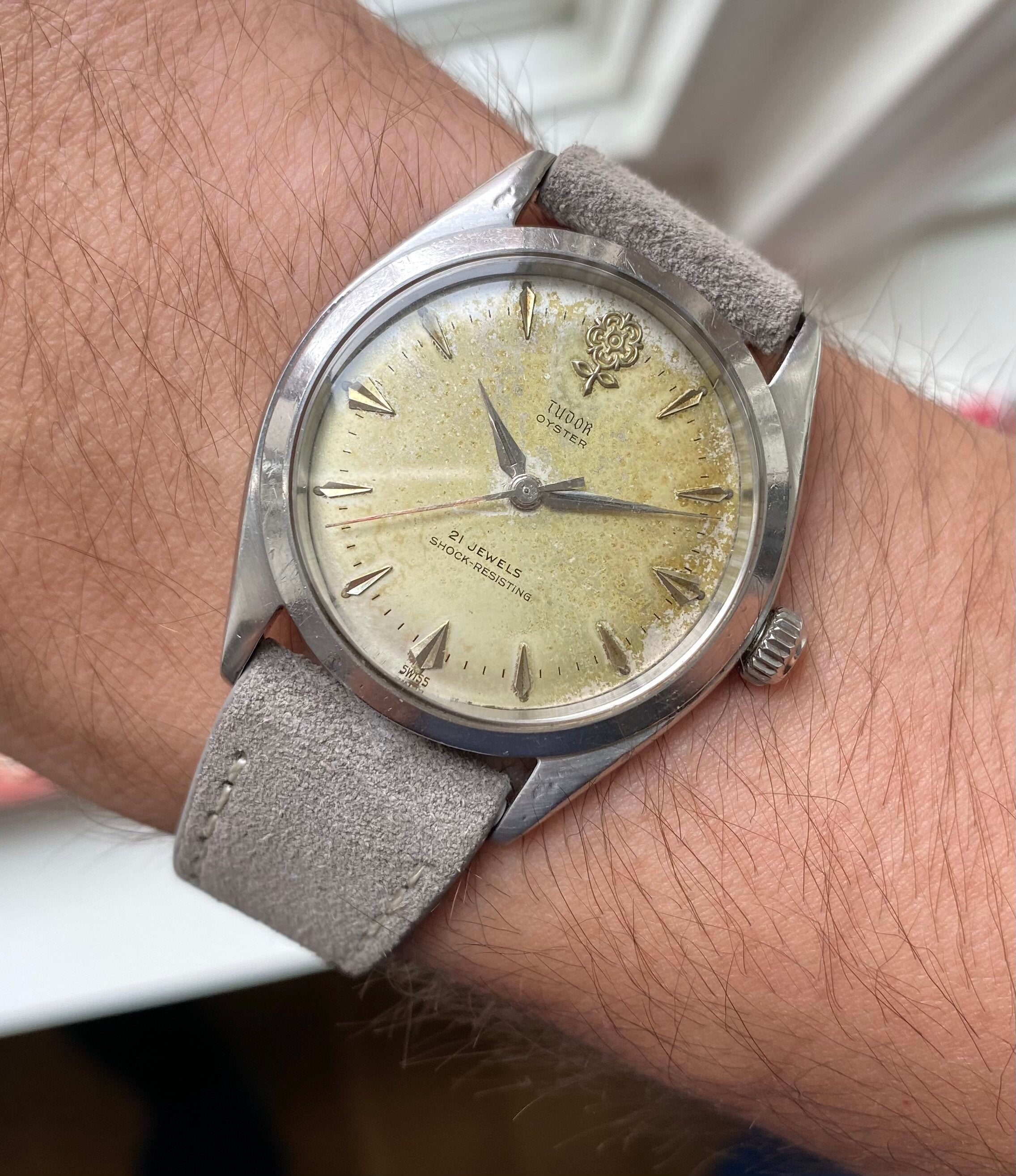 Tudor 7934 — Patina Rose Dial