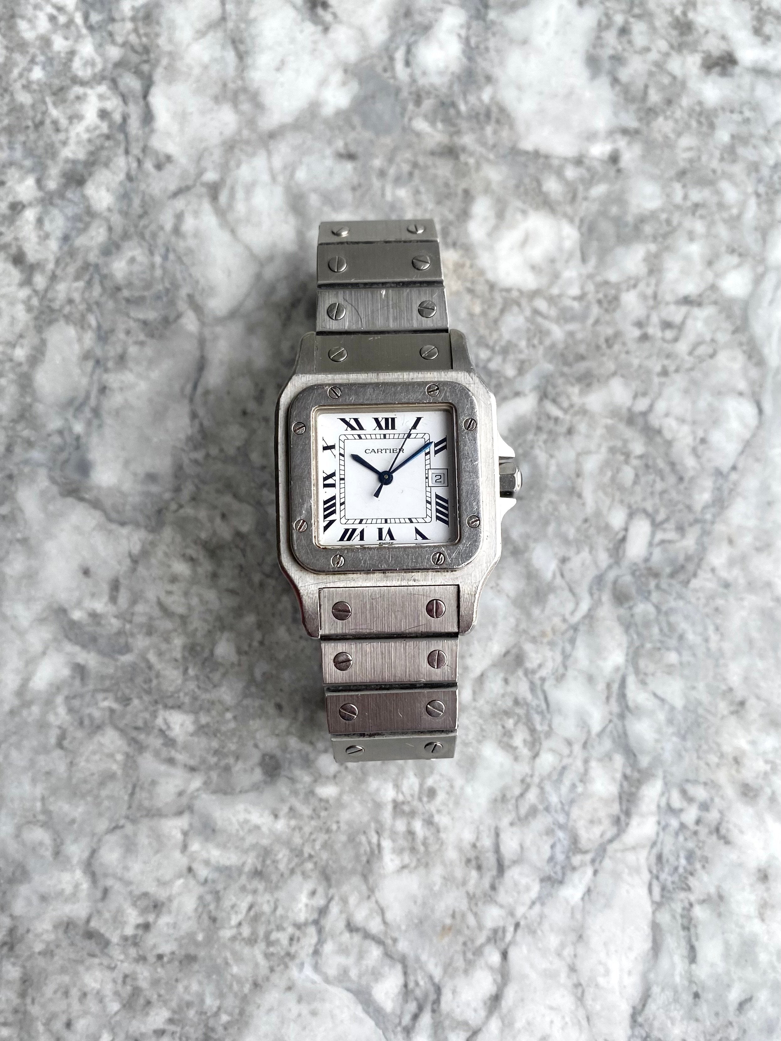 Cartier Santos 2960 - White Roman Numerals.