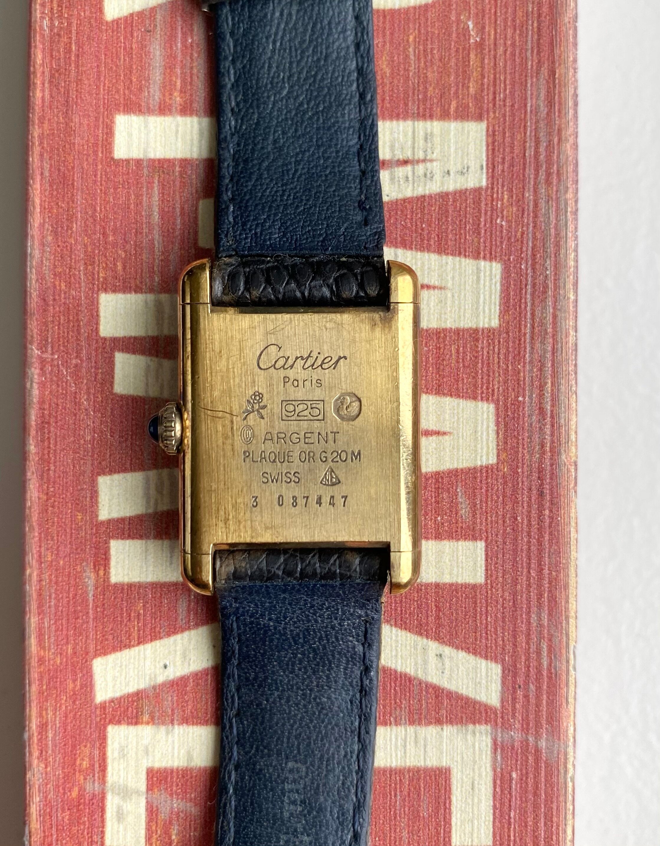 Cartier Tank — Blue Dial with Box and Papers