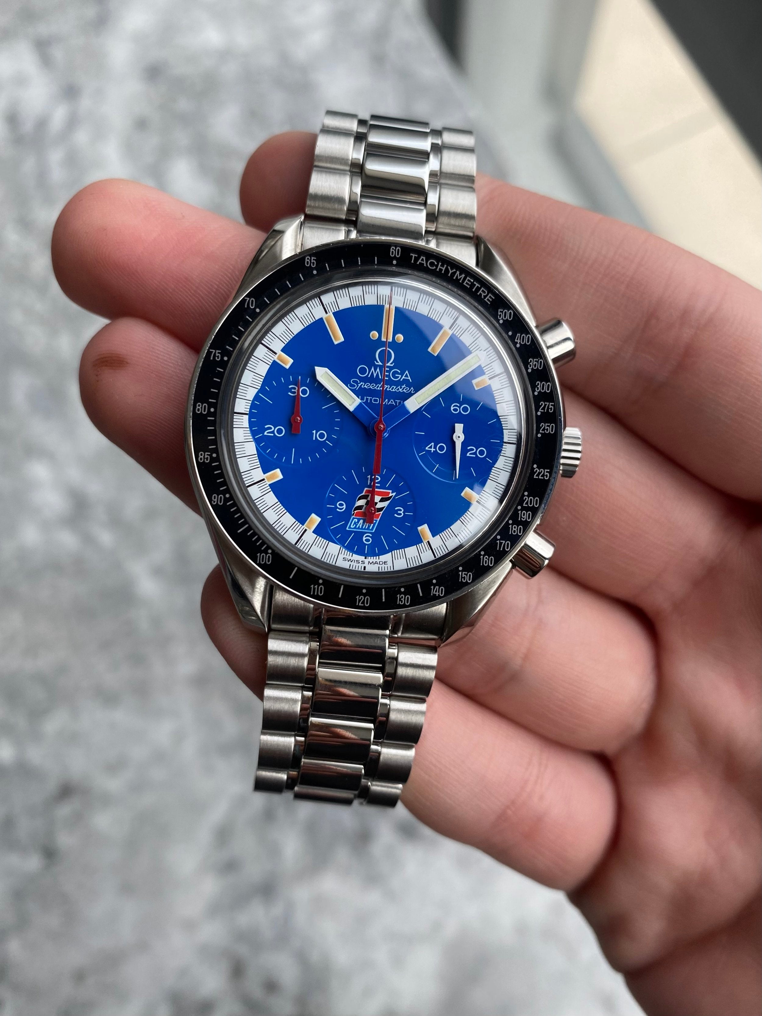 Omega Speedmaster Schumacher - Blue Racing Dial.